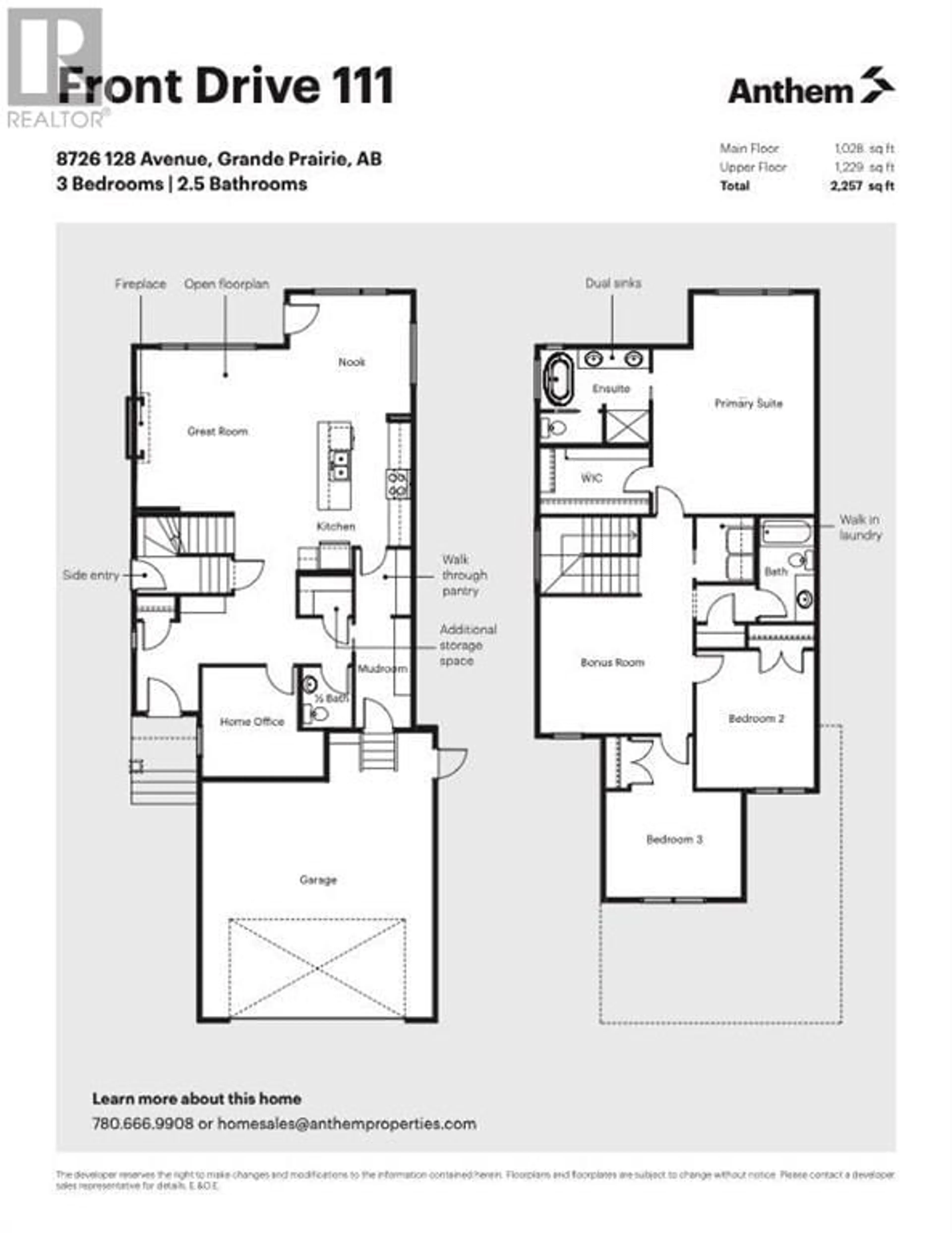 Floor plan for 8726 128 Avenue, Grande Prairie Alberta T8X0H4