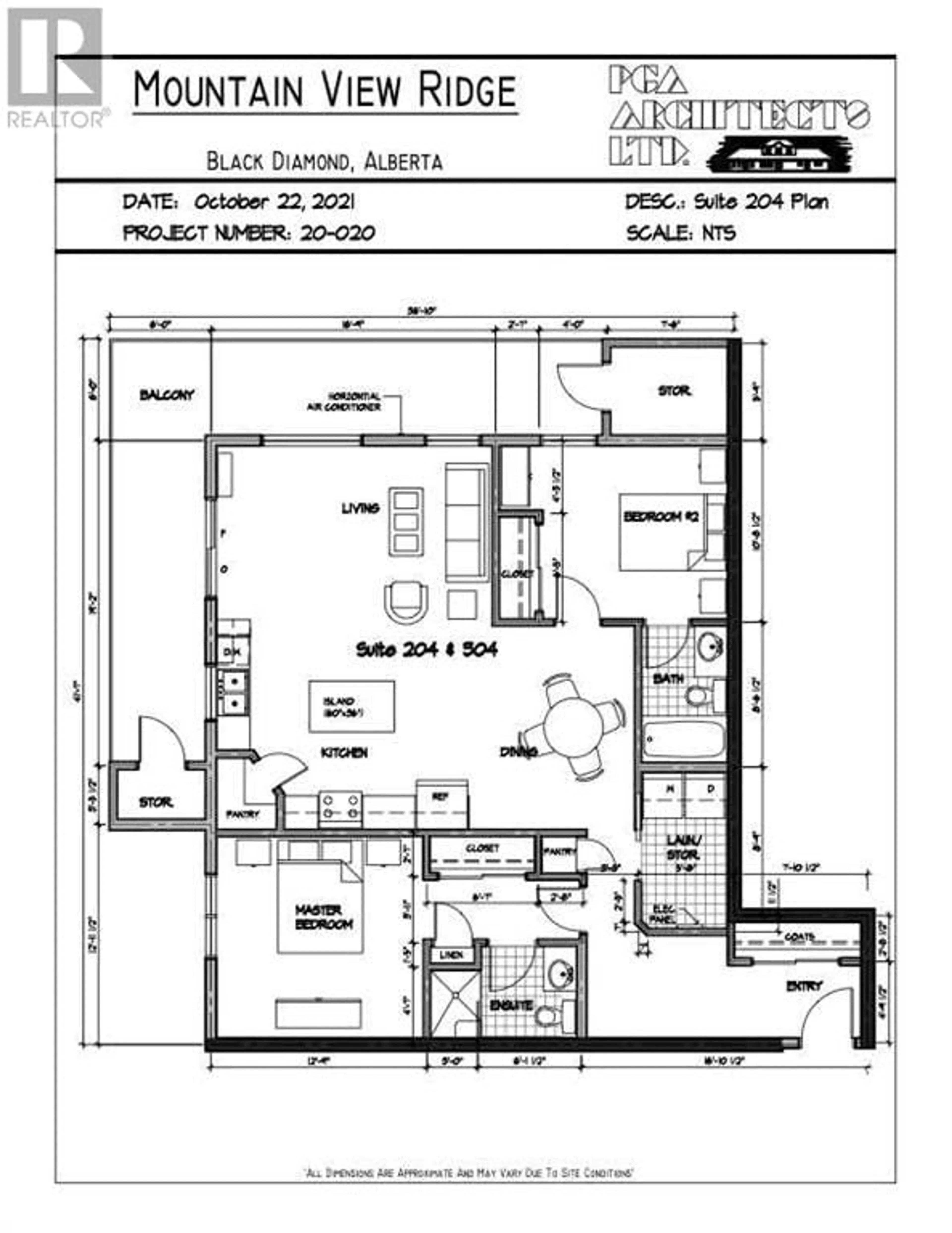 Floor plan for 204 404 1 Avenue SE, Diamond Valley Alberta T0L0H0