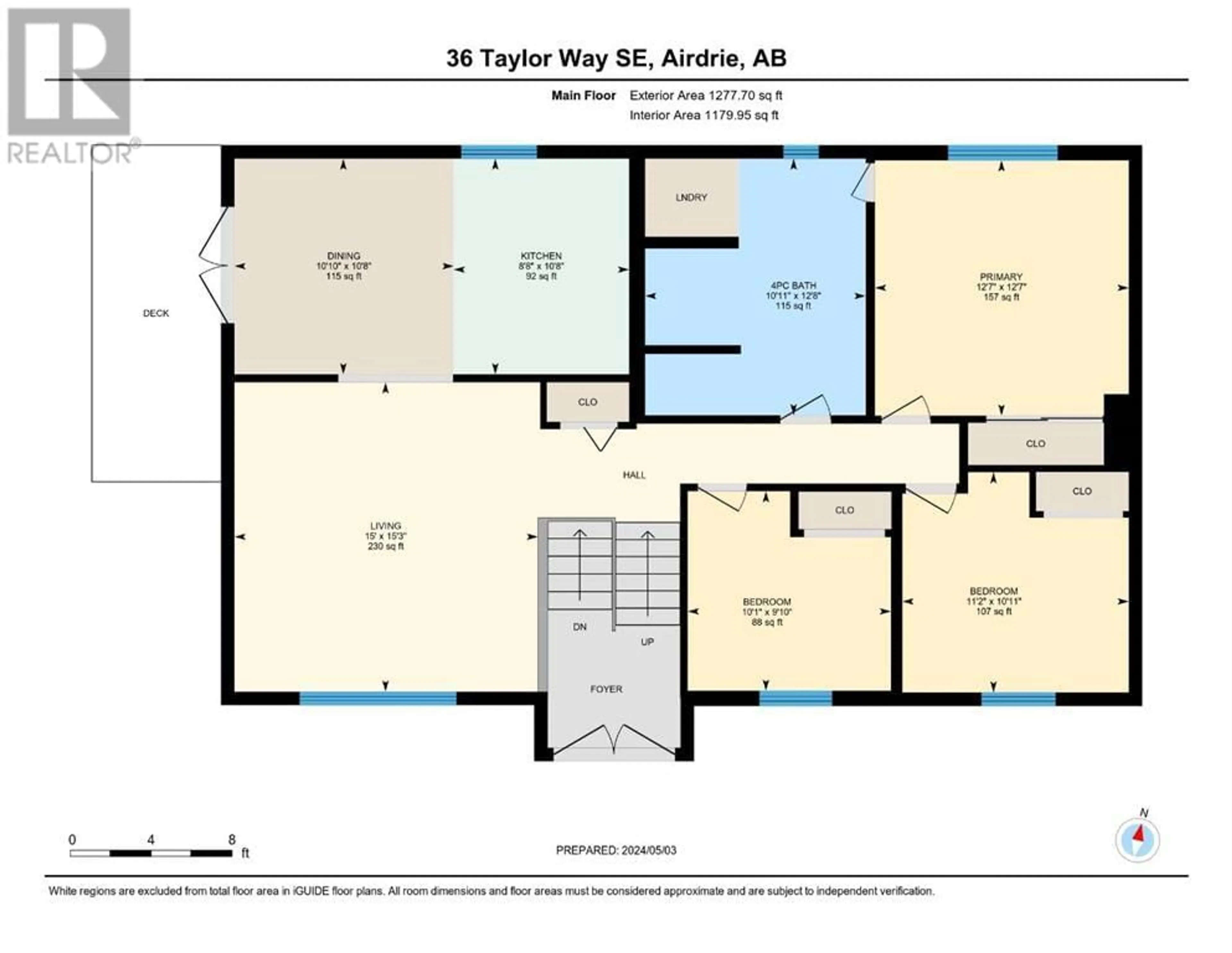 Floor plan for 36 Taylor Way SE, Airdrie Alberta T4A1S3