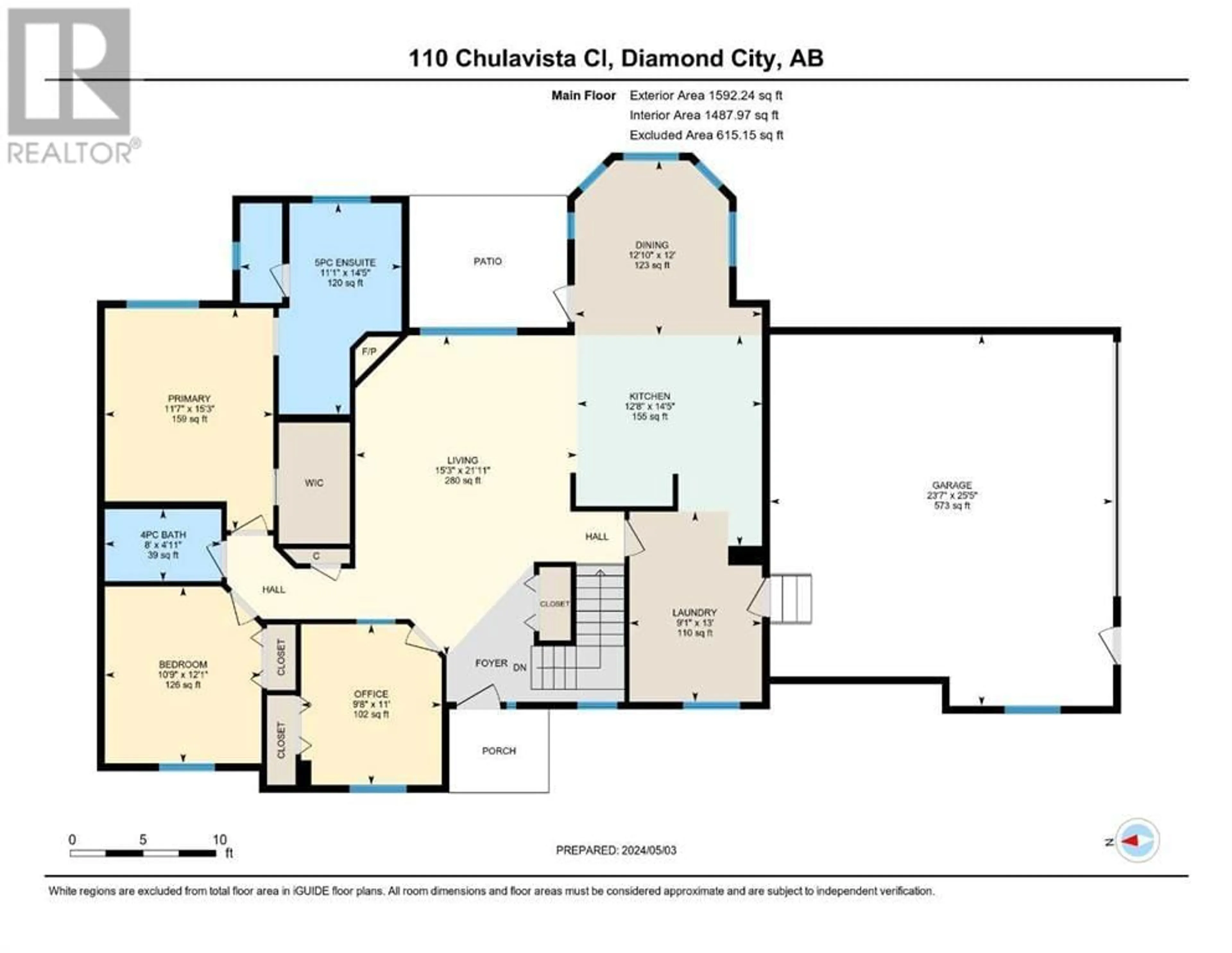 Floor plan for 110 Chulavista Close, Rural Lethbridge County Alberta T1J5S2