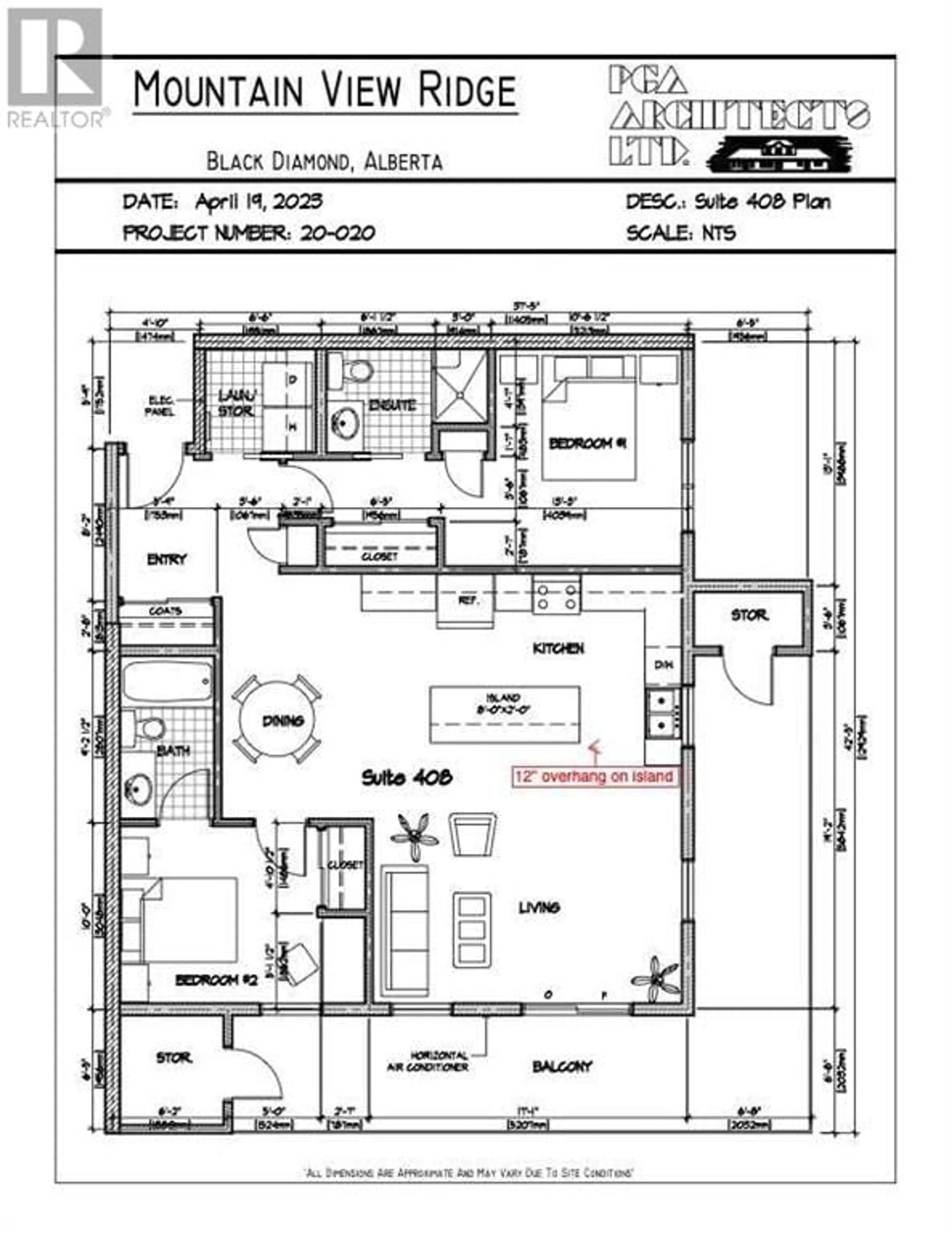 Floor plan for 408 404 1 Avenue SE, Diamond Valley Alberta T0L0H0