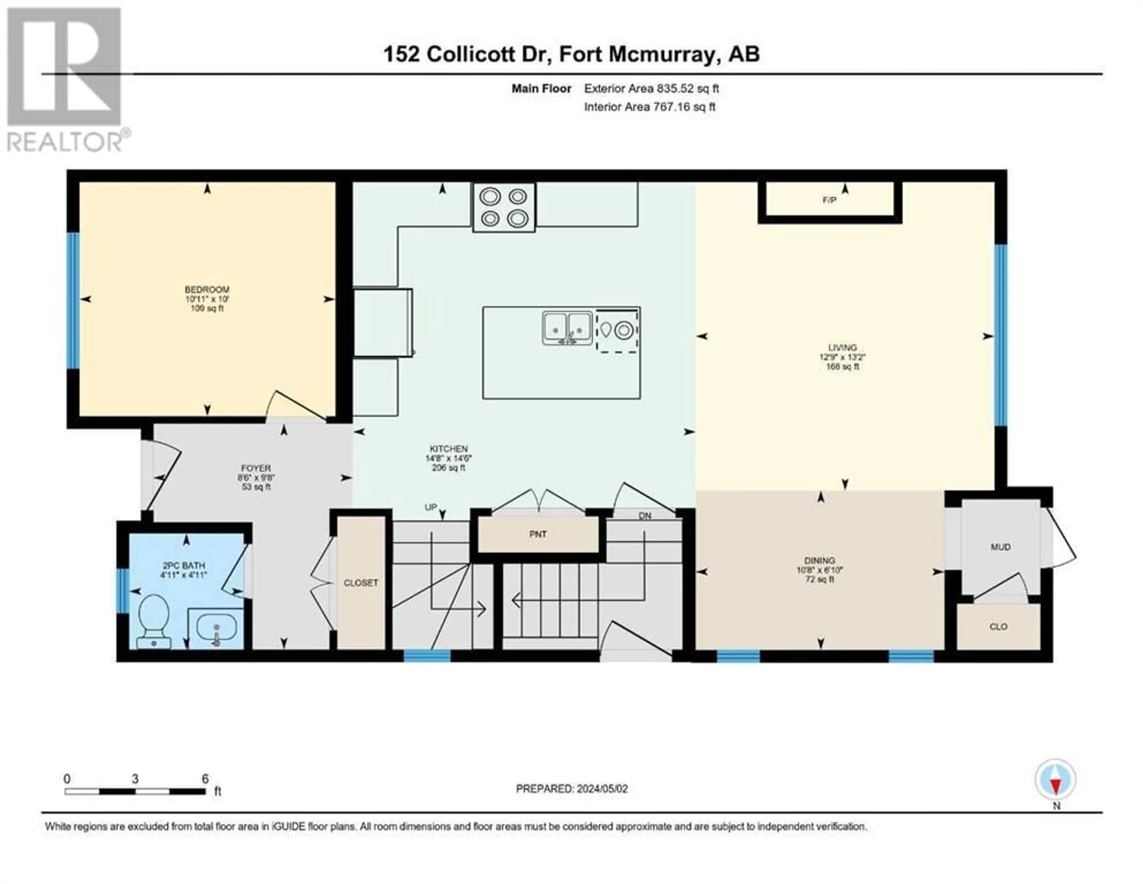 Floor plan for 152 Collicott Drive, Fort McMurray Alberta T9K2W8