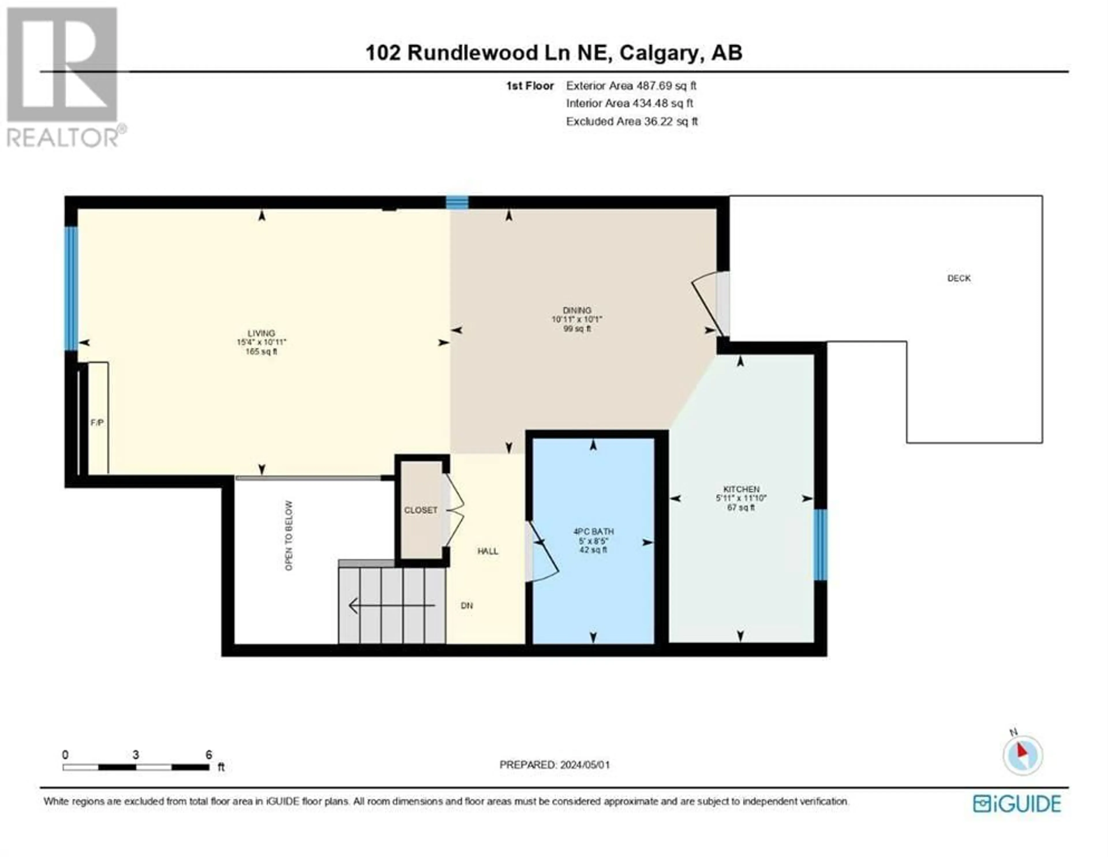 Floor plan for 102 Rundlewood LANE NE, Calgary Alberta T1Y1Z2