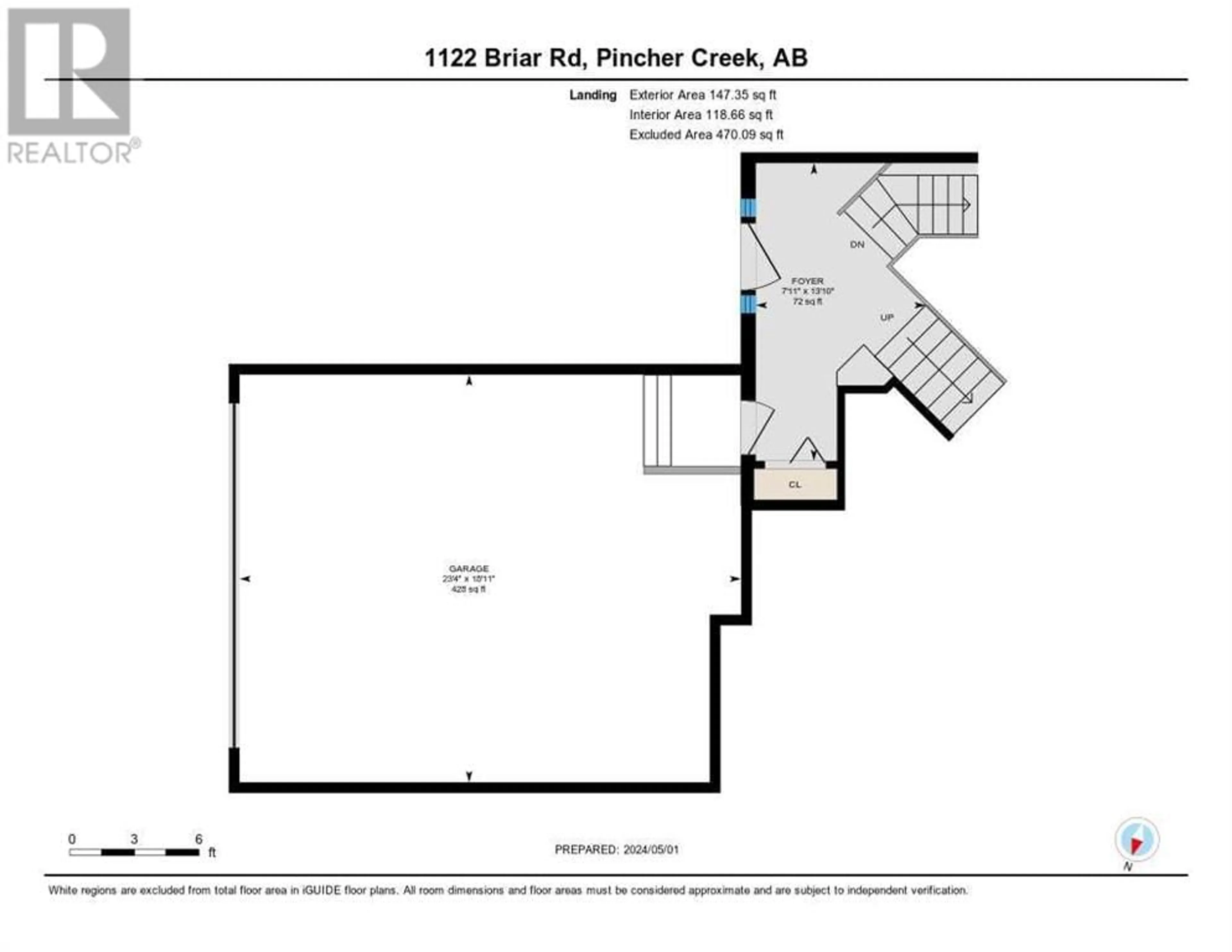 Floor plan for 1122 Briar Road, Pincher Creek Alberta T0K1W0