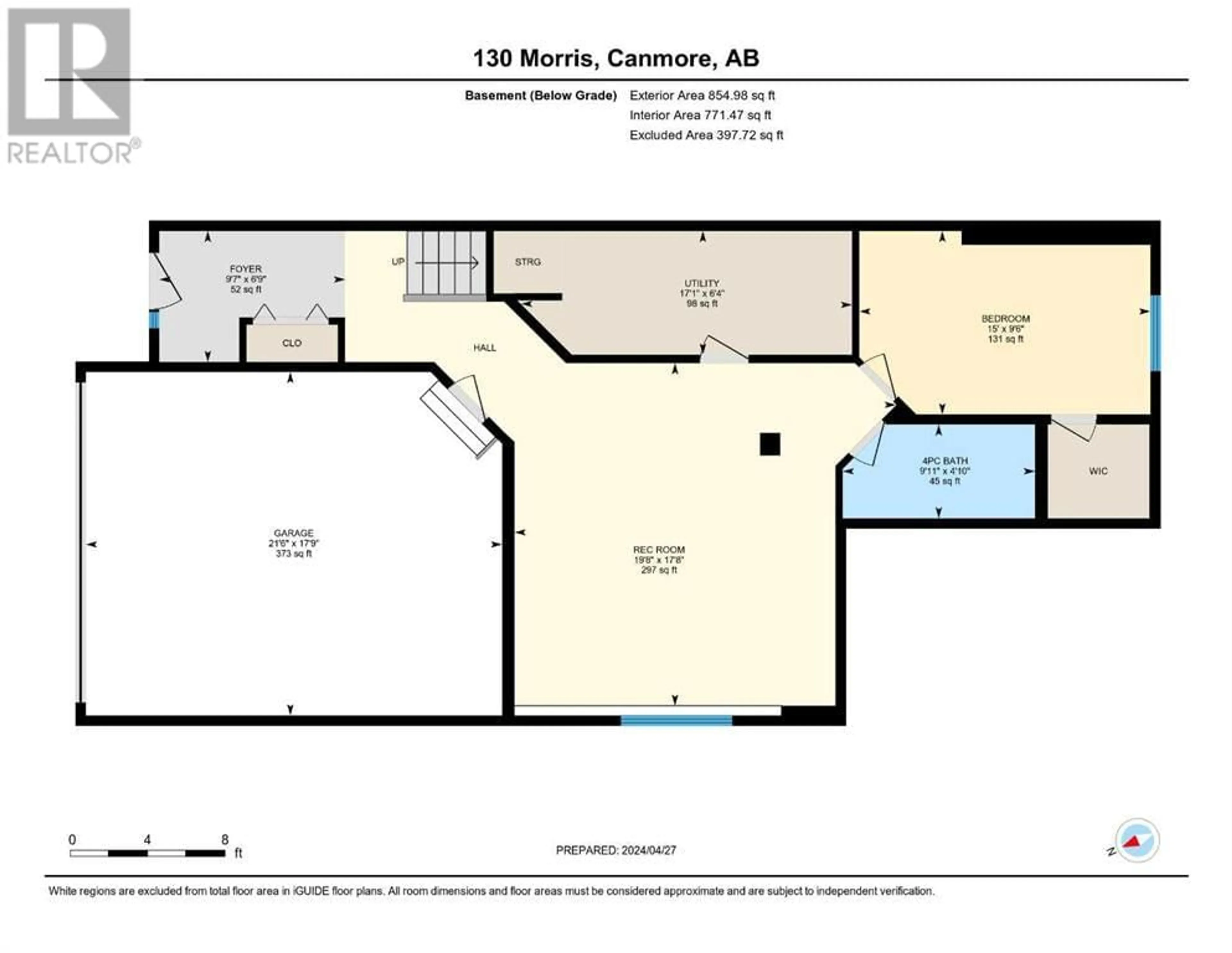 Floor plan for 130 Morris, Canmore Alberta T1W2W6