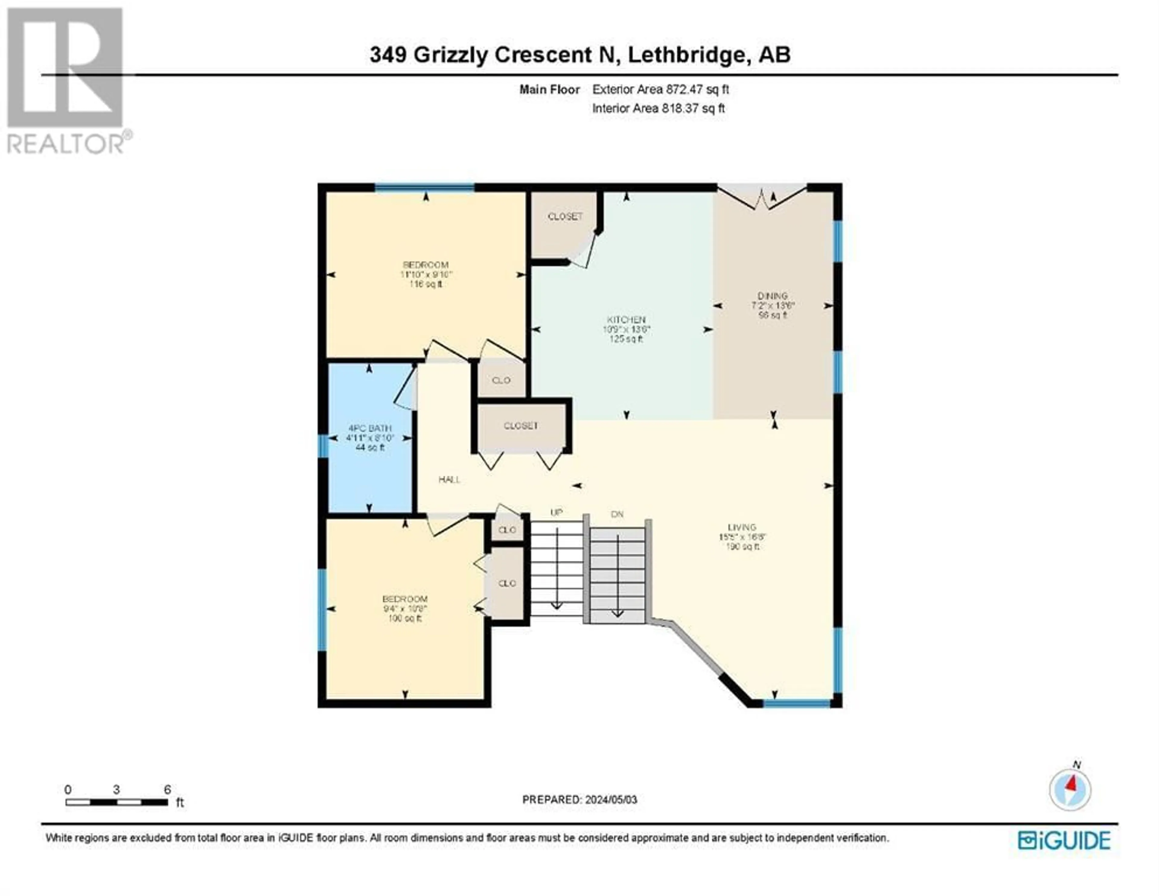 Floor plan for 349 Grizzly Crescent N, Lethbridge Alberta T1H4E6