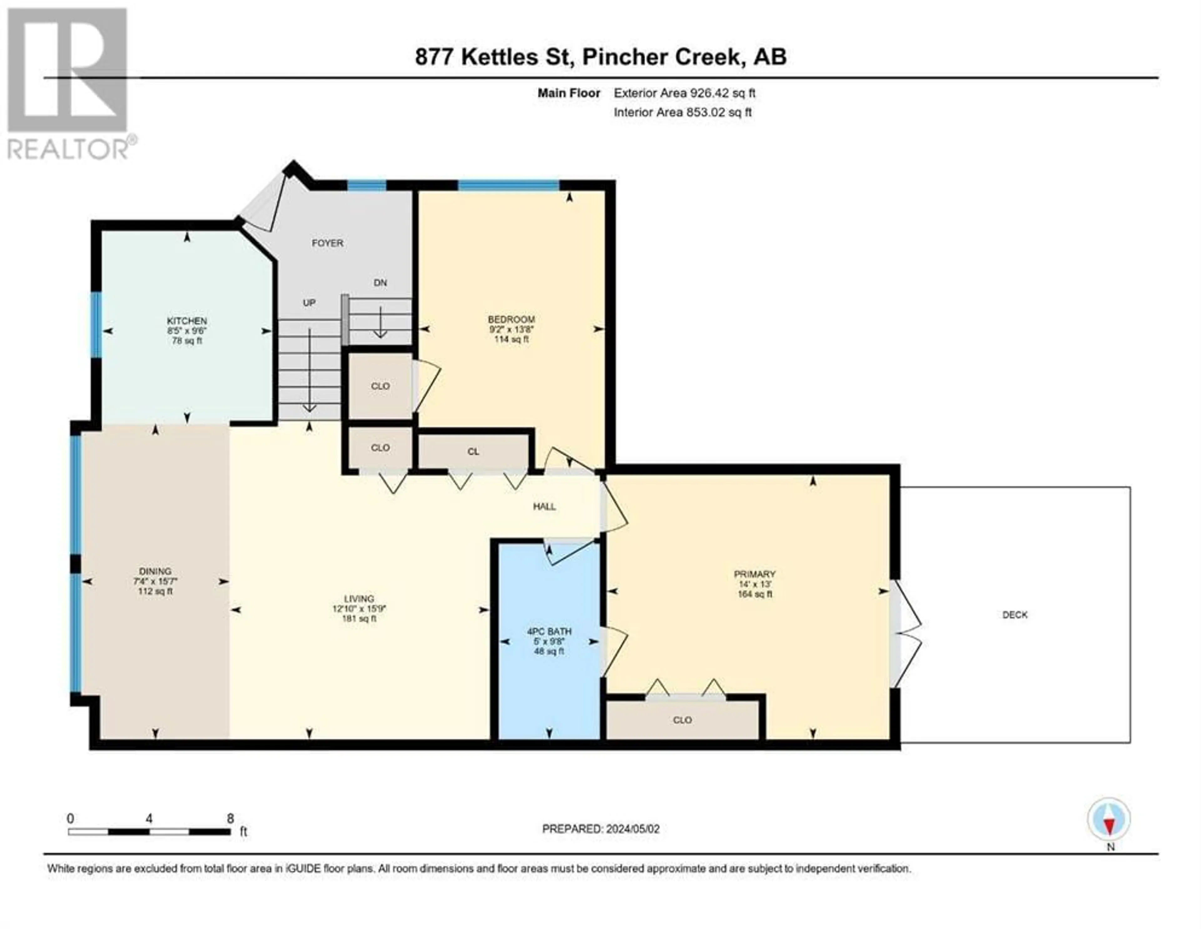Floor plan for 877 Kettles Street, Pincher Creek Alberta T0K1W0