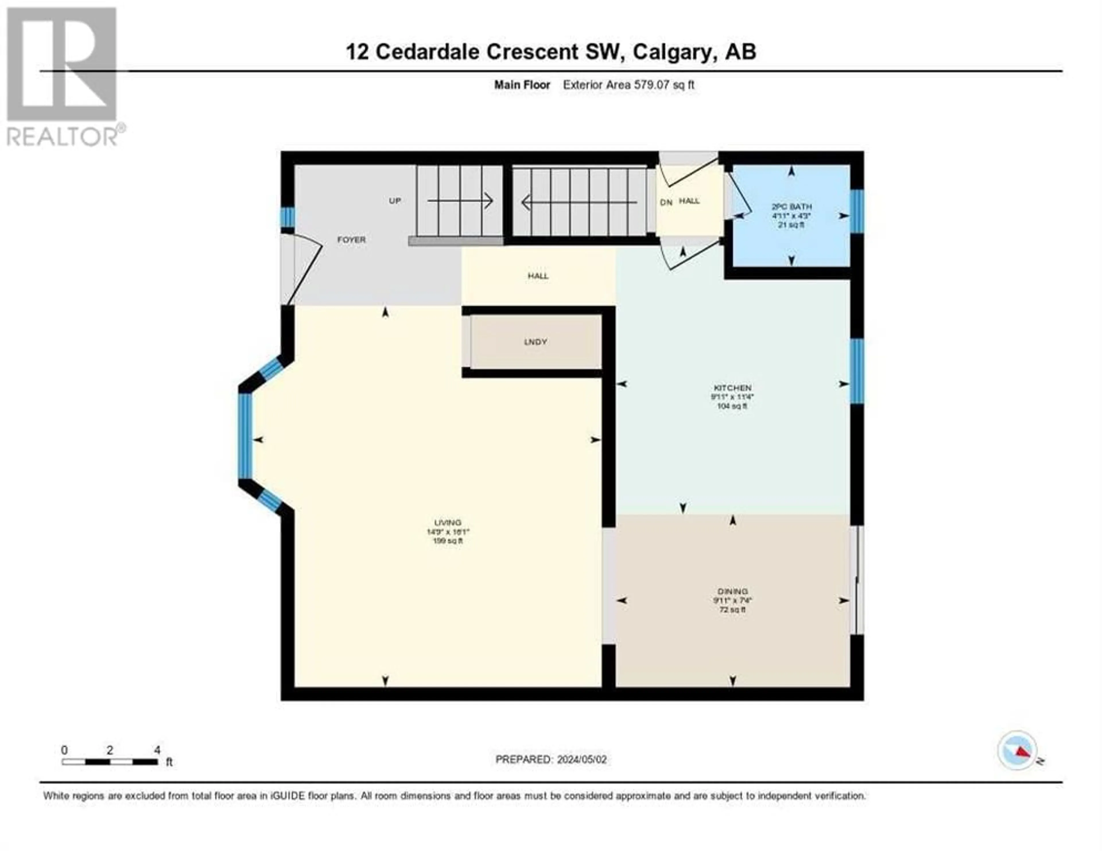 Floor plan for 12 Cedardale Crescent SW, Calgary Alberta T2W3Z5