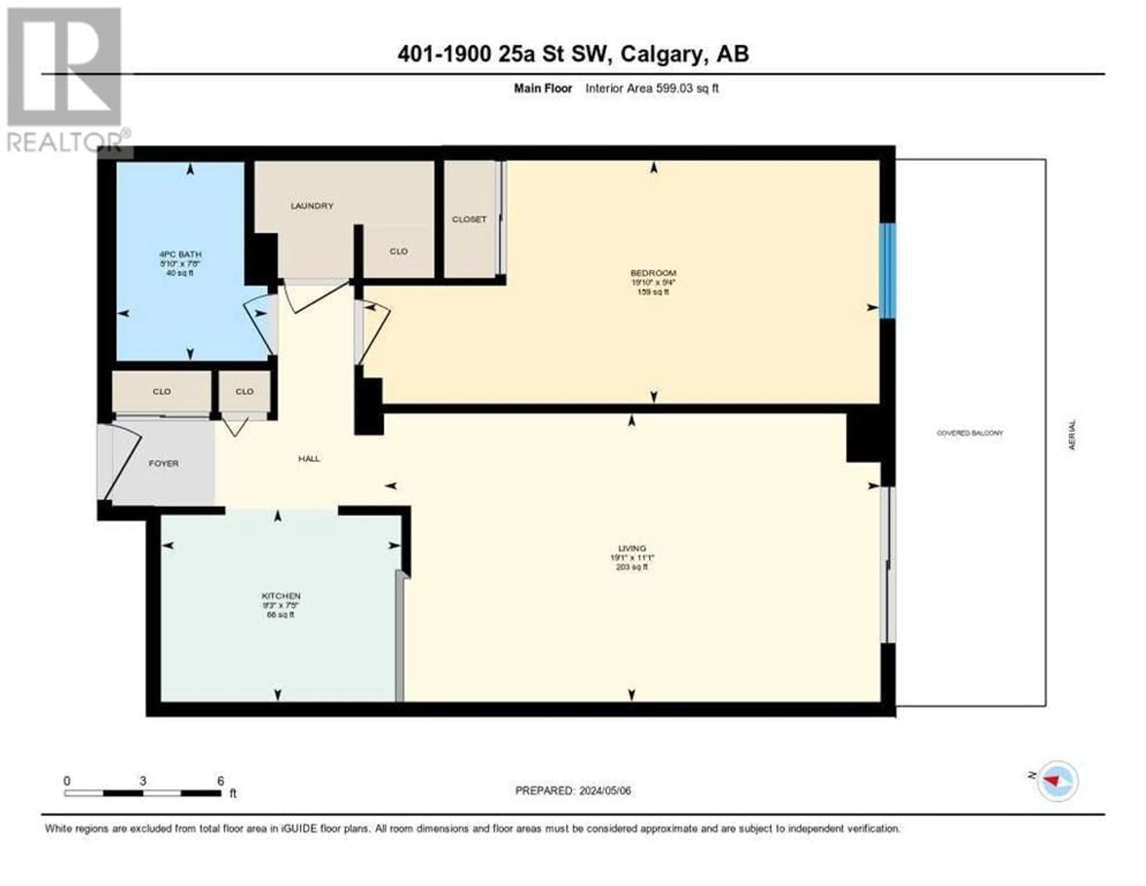 Floor plan for 401 1900 25A Street SW, Calgary Alberta T3E1Y5