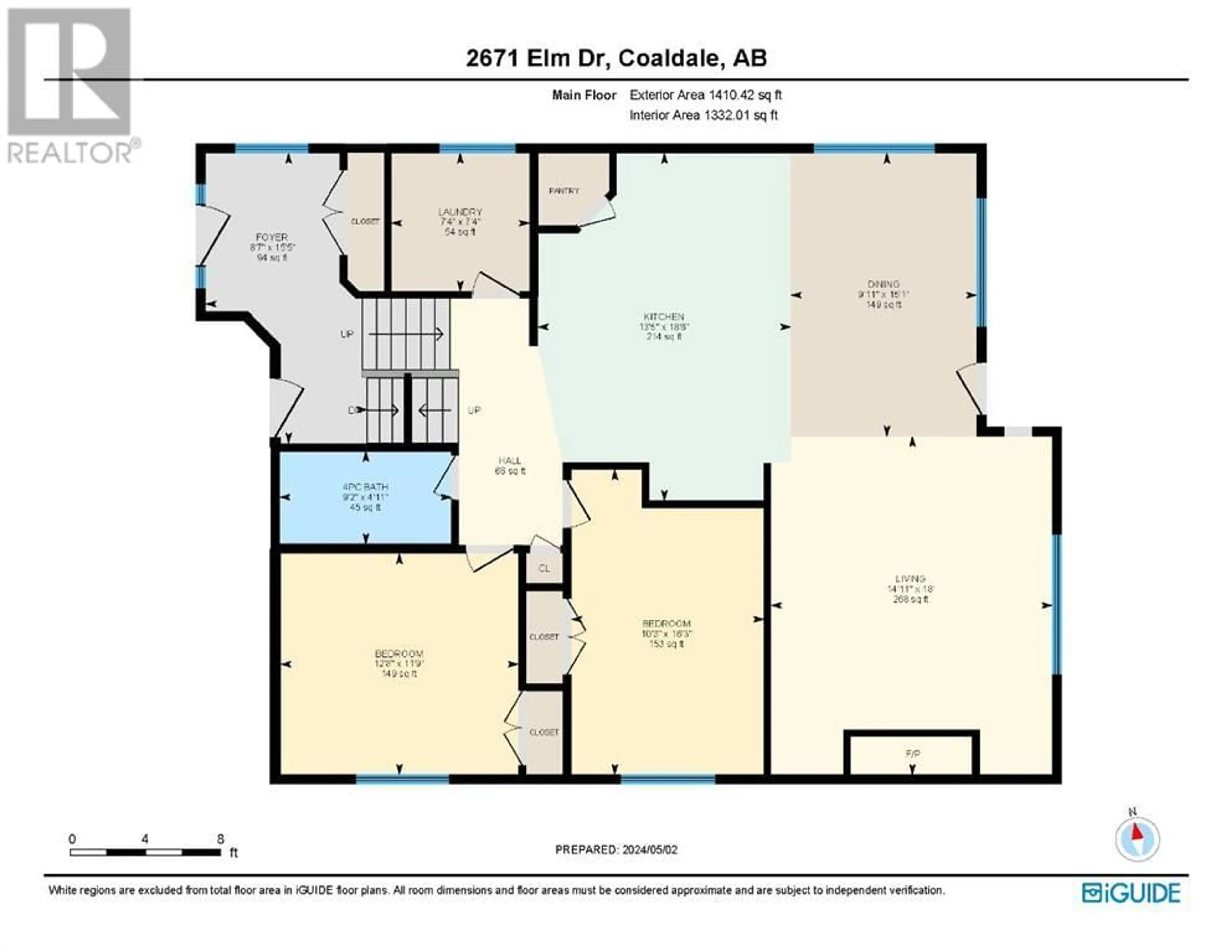 Floor plan for 2671 Elm Drive, Coaldale Alberta T1M0C9