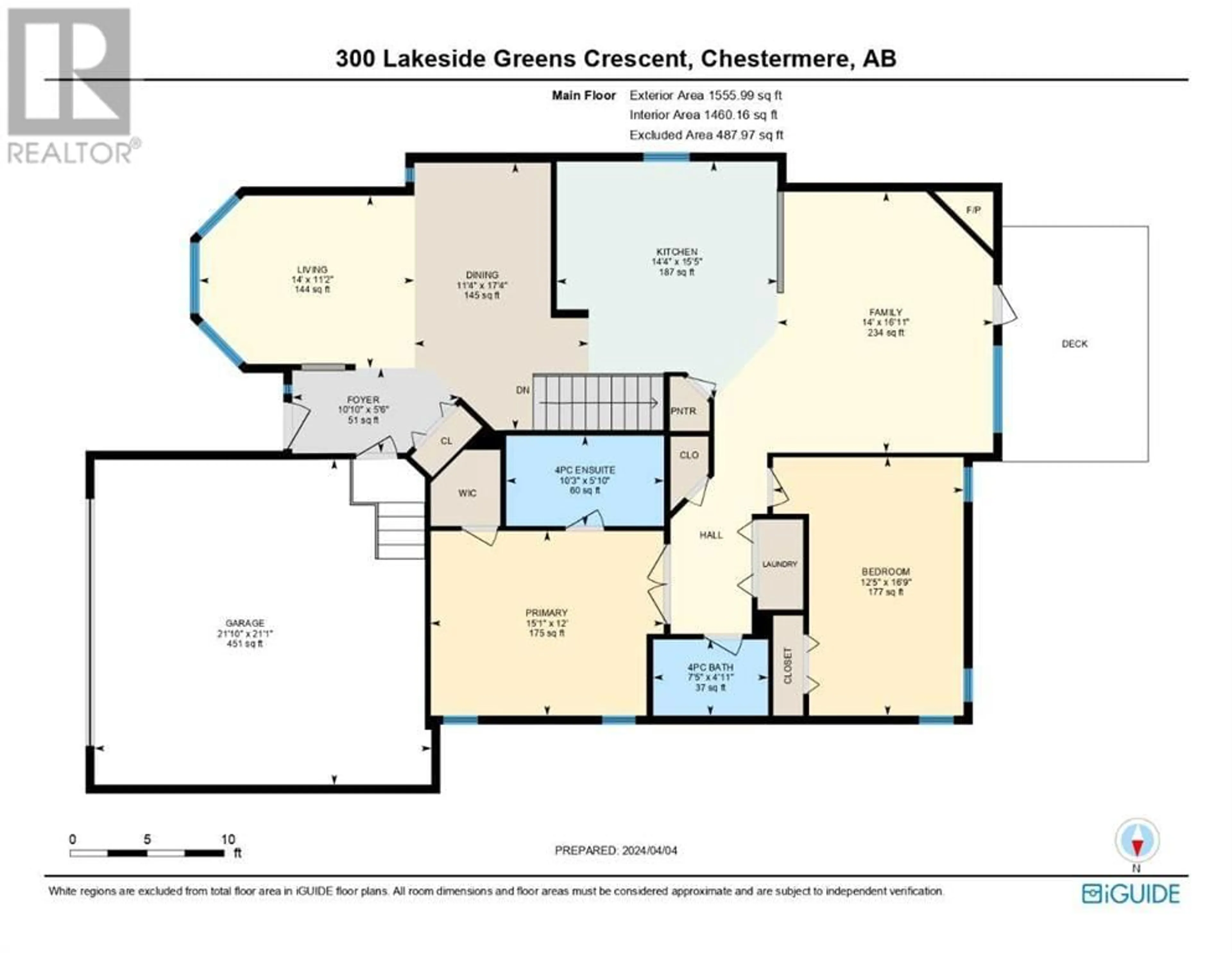 Floor plan for 300 Lakeside Greens Crescent, Chestermere Alberta T1X1C3