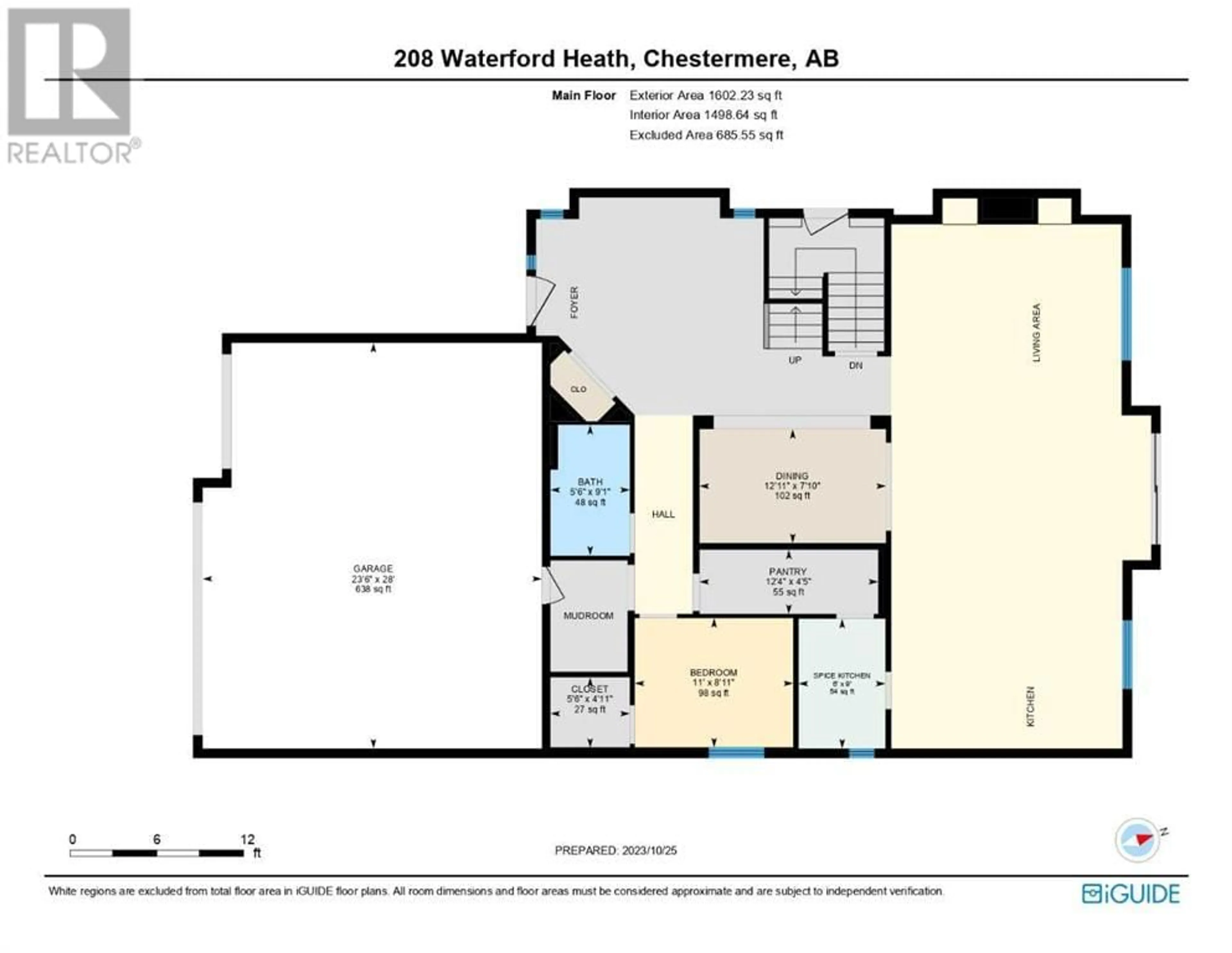 Floor plan for 208 Waterford Heath, Chestermere Alberta T1X0B3