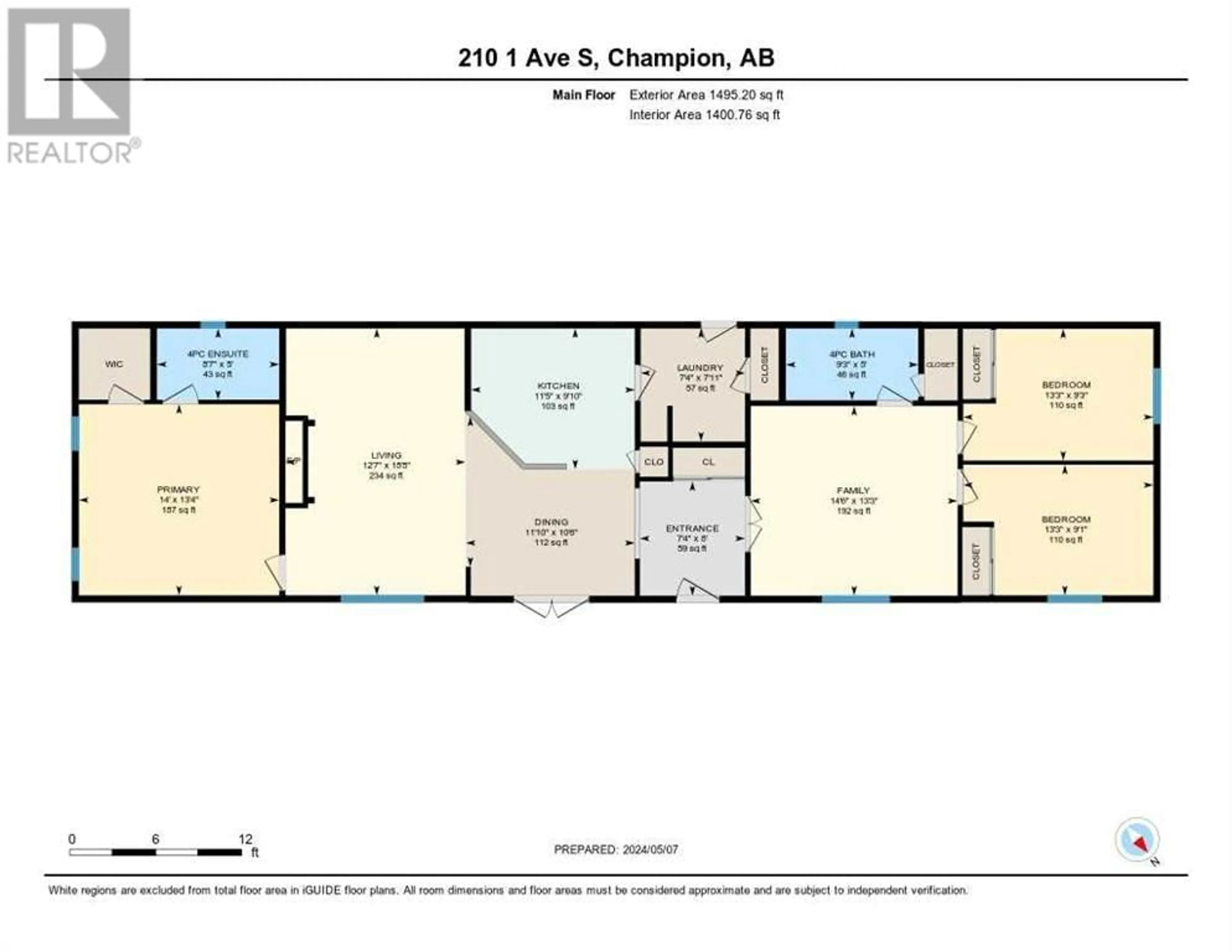 Floor plan for 210 1 Avenue S, Champion Alberta T0L0R0