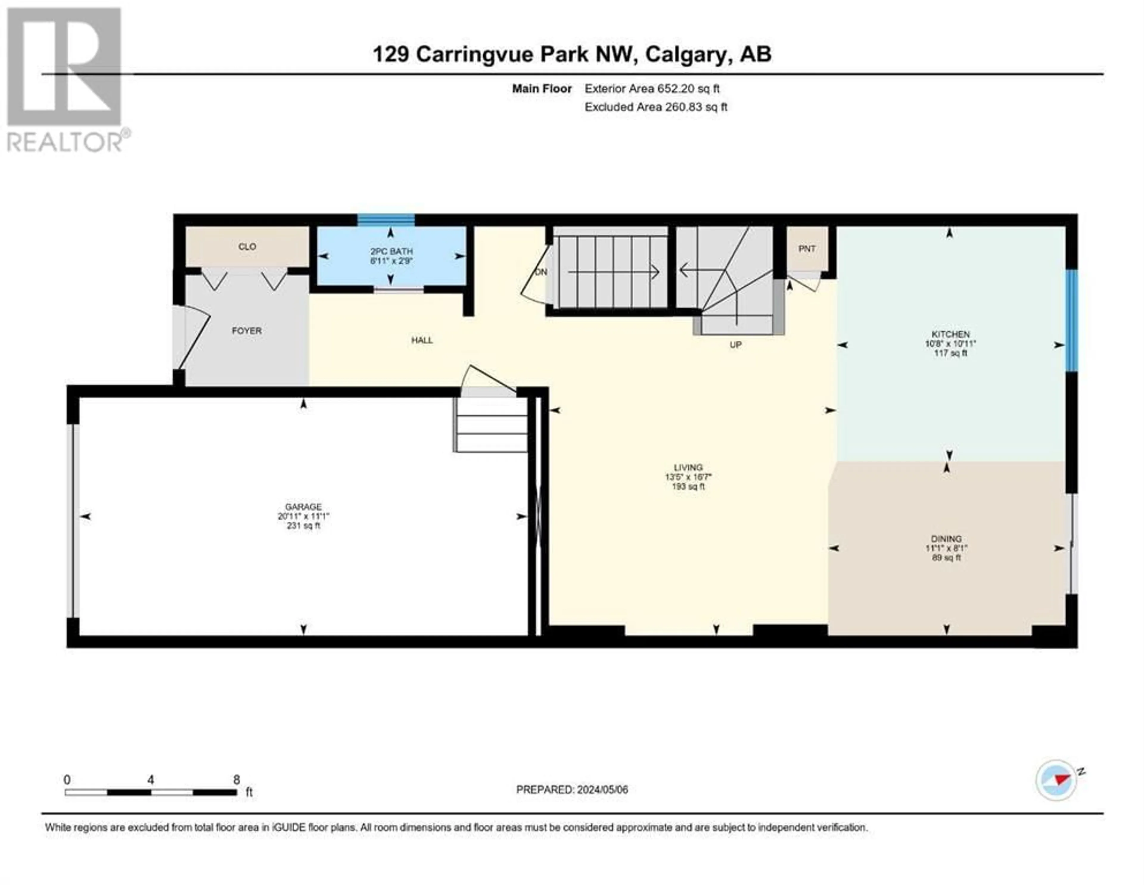 Floor plan for 129 Carringvue Park NW, Calgary Alberta T3P1L1