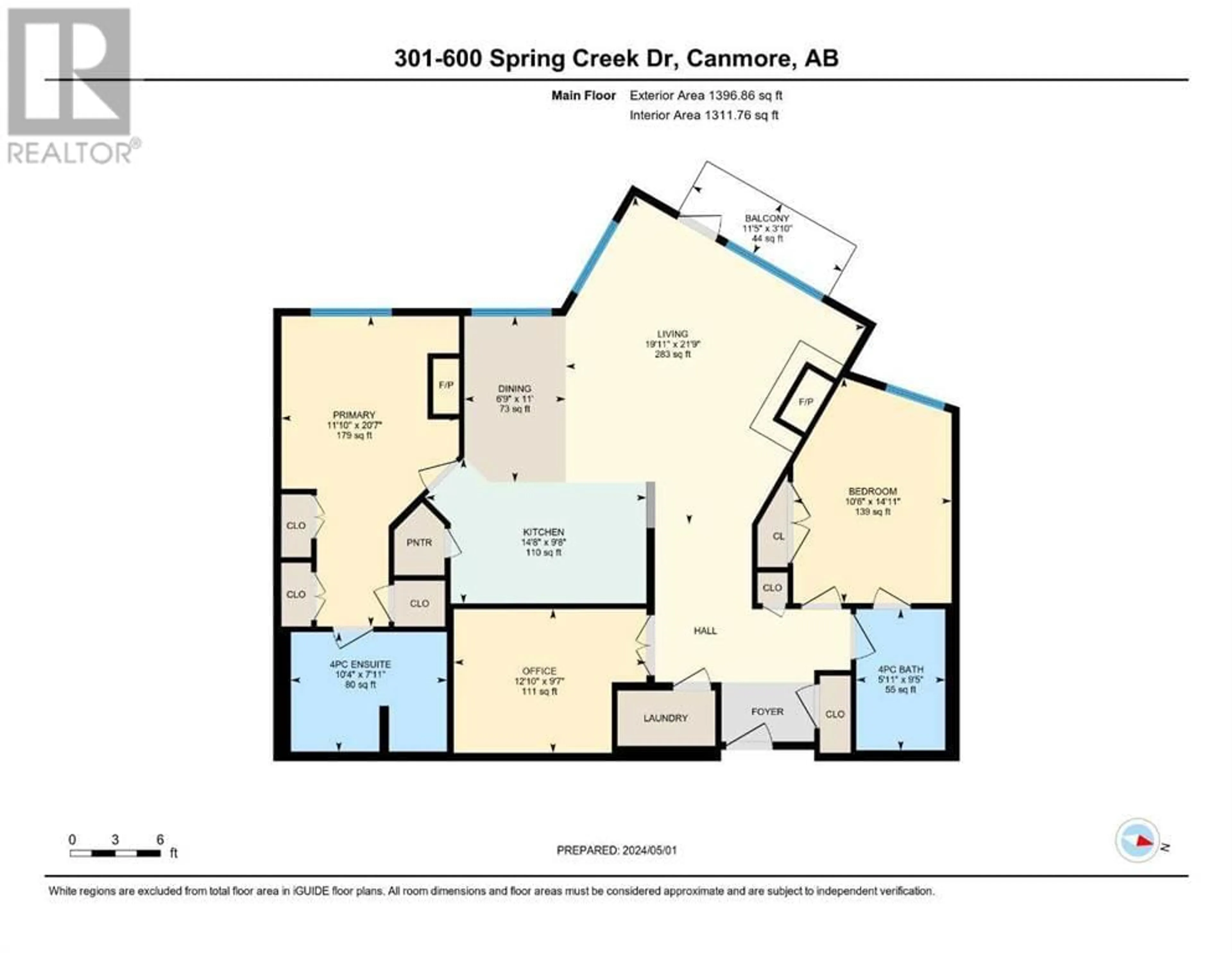 Floor plan for 301 600 Spring Creek Drive, Canmore Alberta T1W0C8