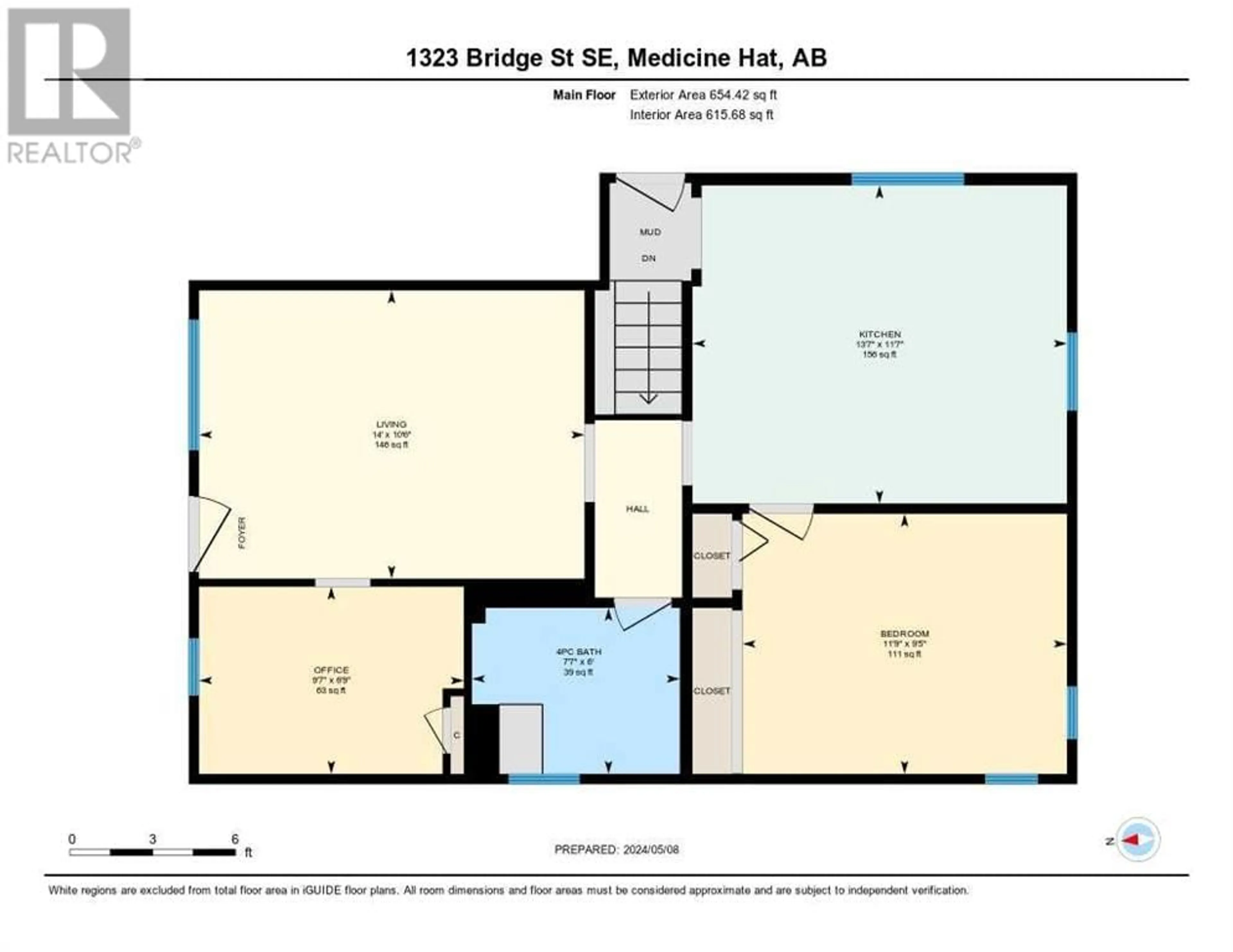 Floor plan for 1323 Bridge Street SE, Medicine Hat Alberta T1A1E5