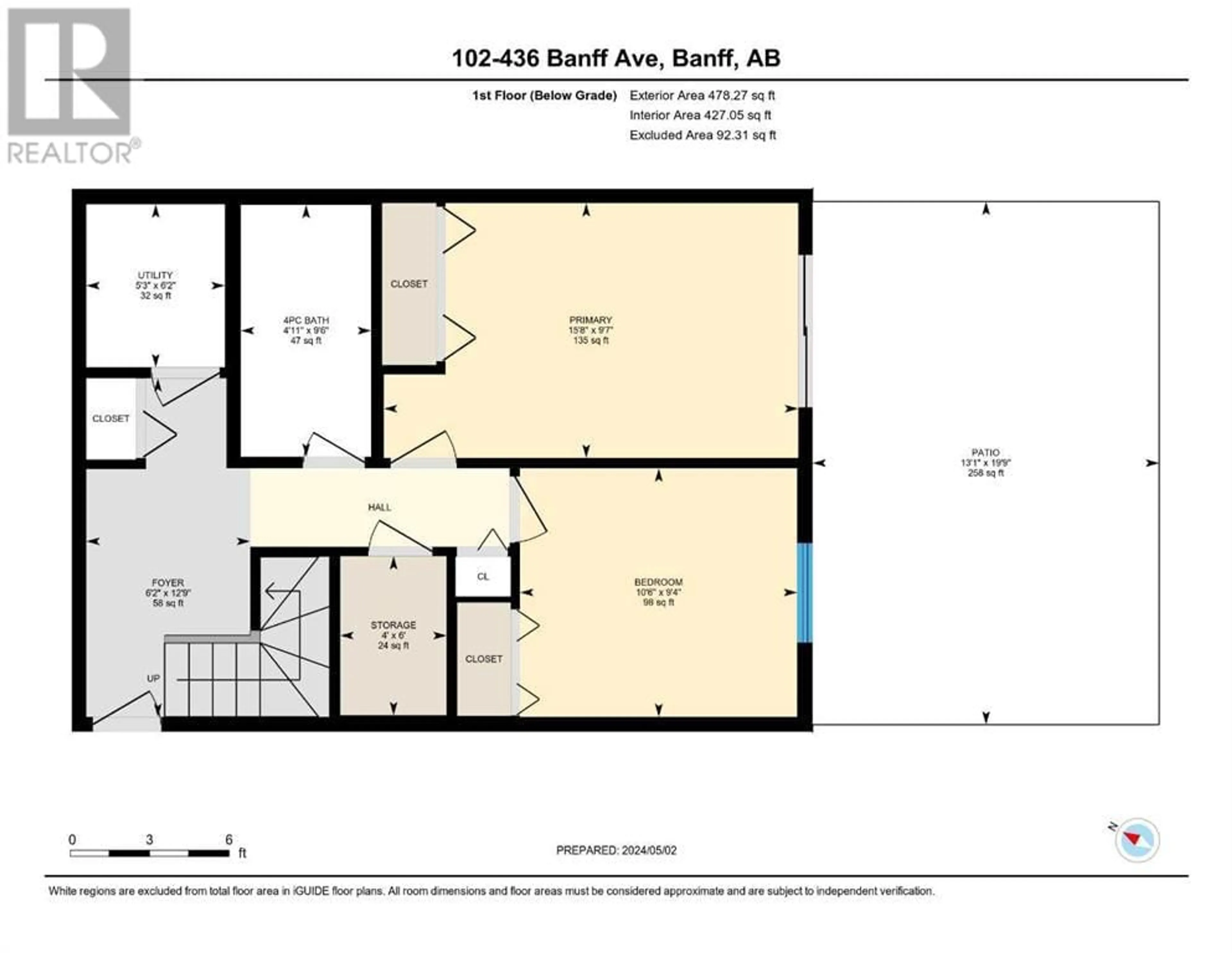 Floor plan for 102 436 Banff Avenue, Banff Alberta T1L1E3