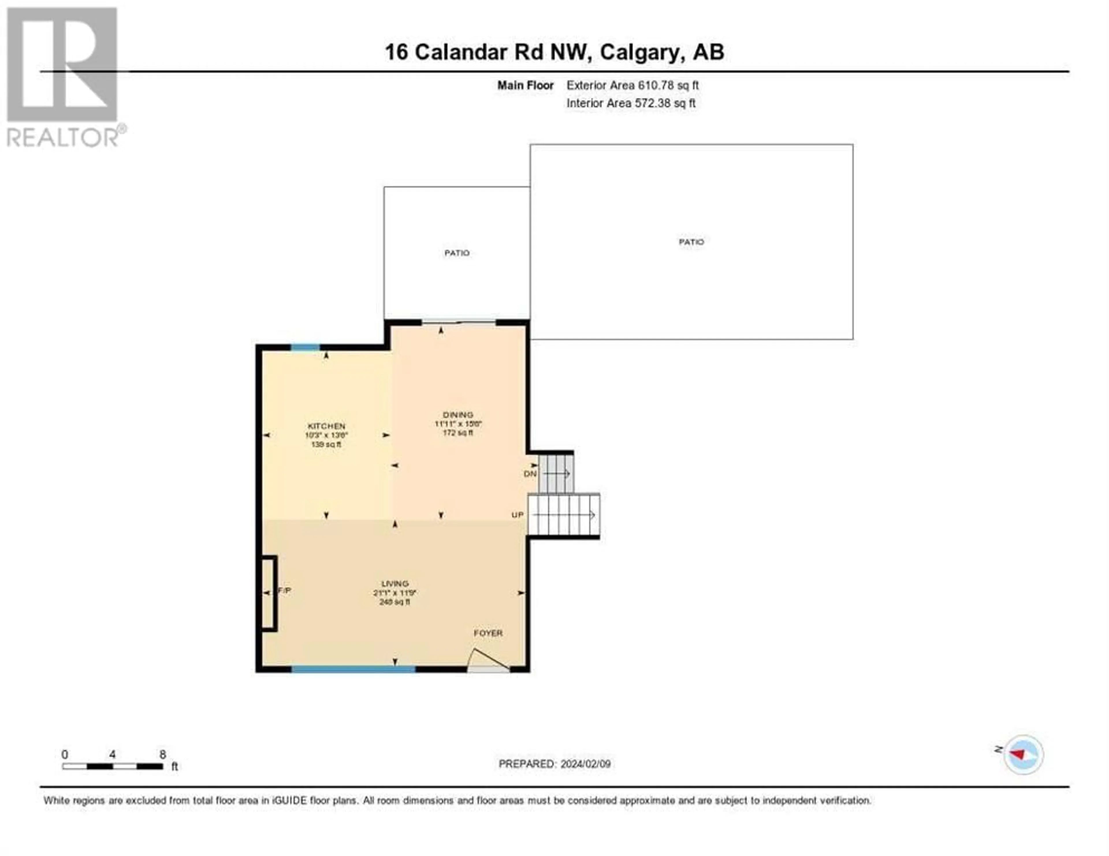 Floor plan for 16 Calandar Road NW, Calgary Alberta T2L0P6