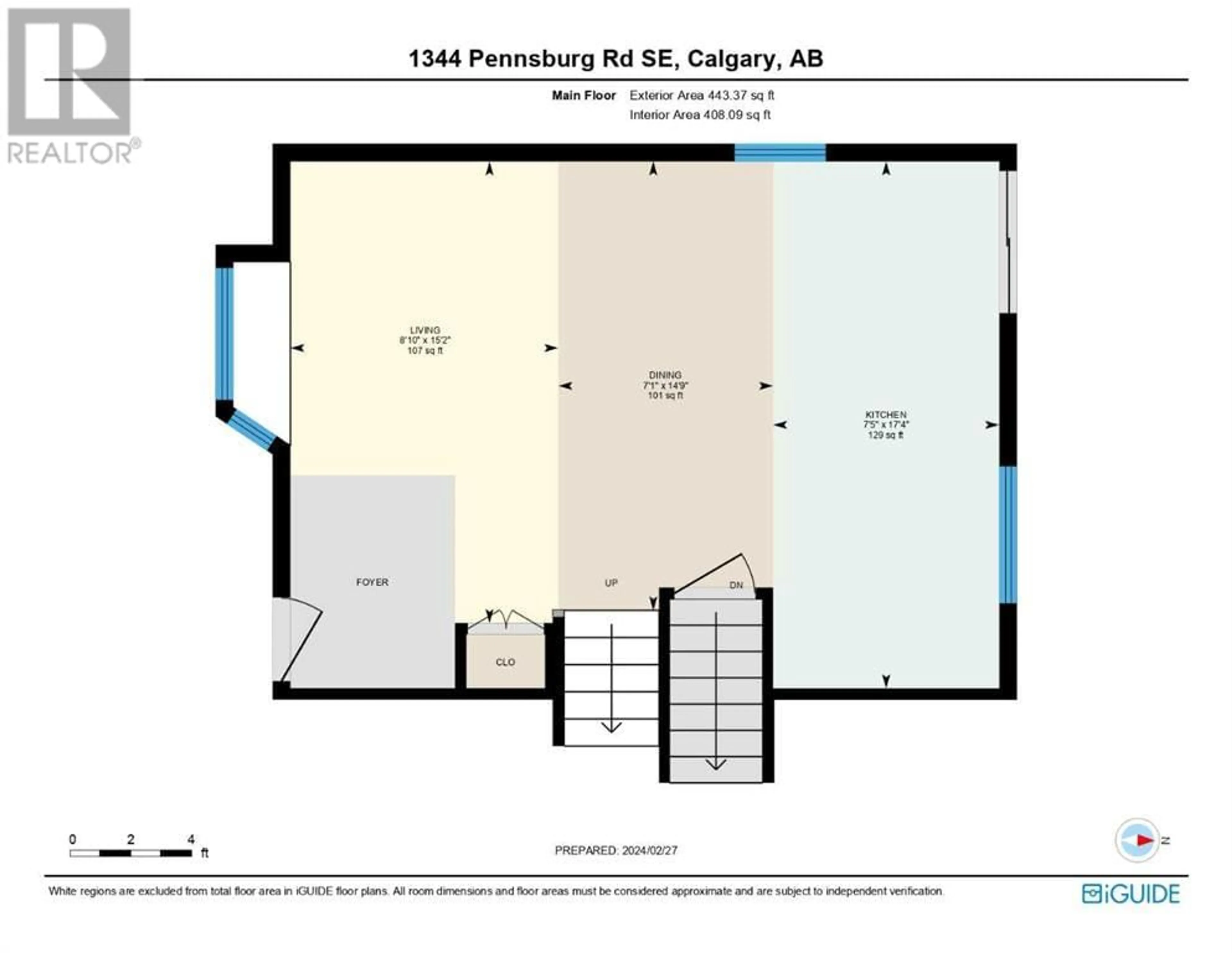 Floor plan for 1344 pennsburg Road SE, Calgary Alberta T2A2J9