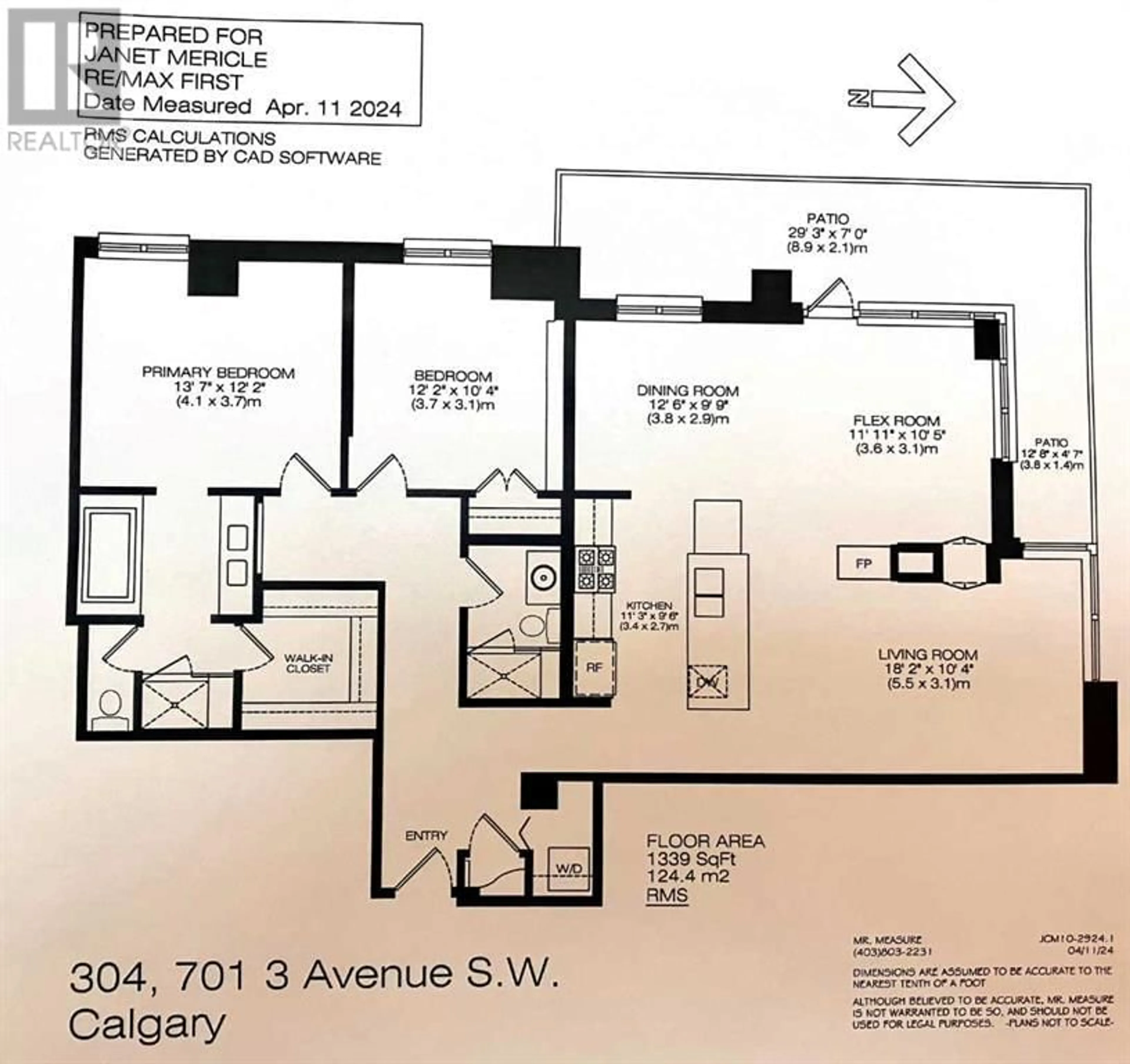 Floor plan for 304 701 3 Avenue SW, Calgary Alberta T2P5R3