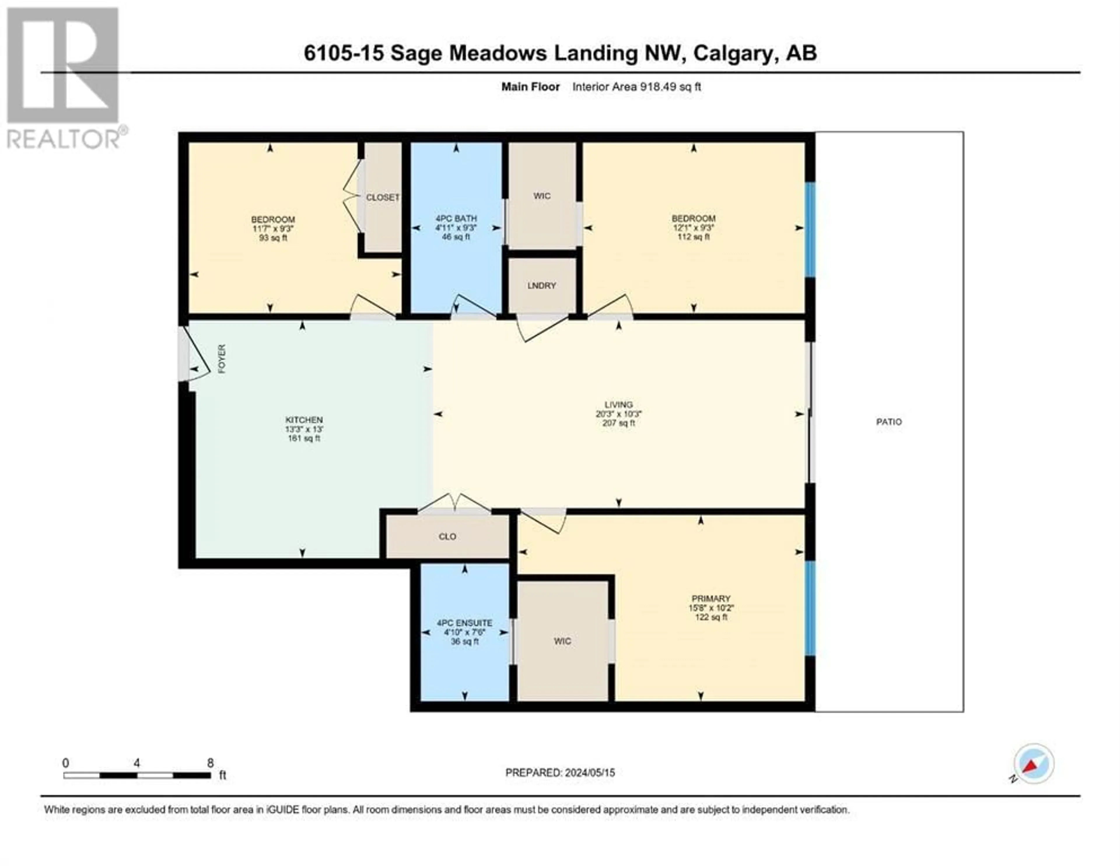 Floor plan for 6105 15 Sage Meadows Landing NW, Calgary Alberta T3P1E5