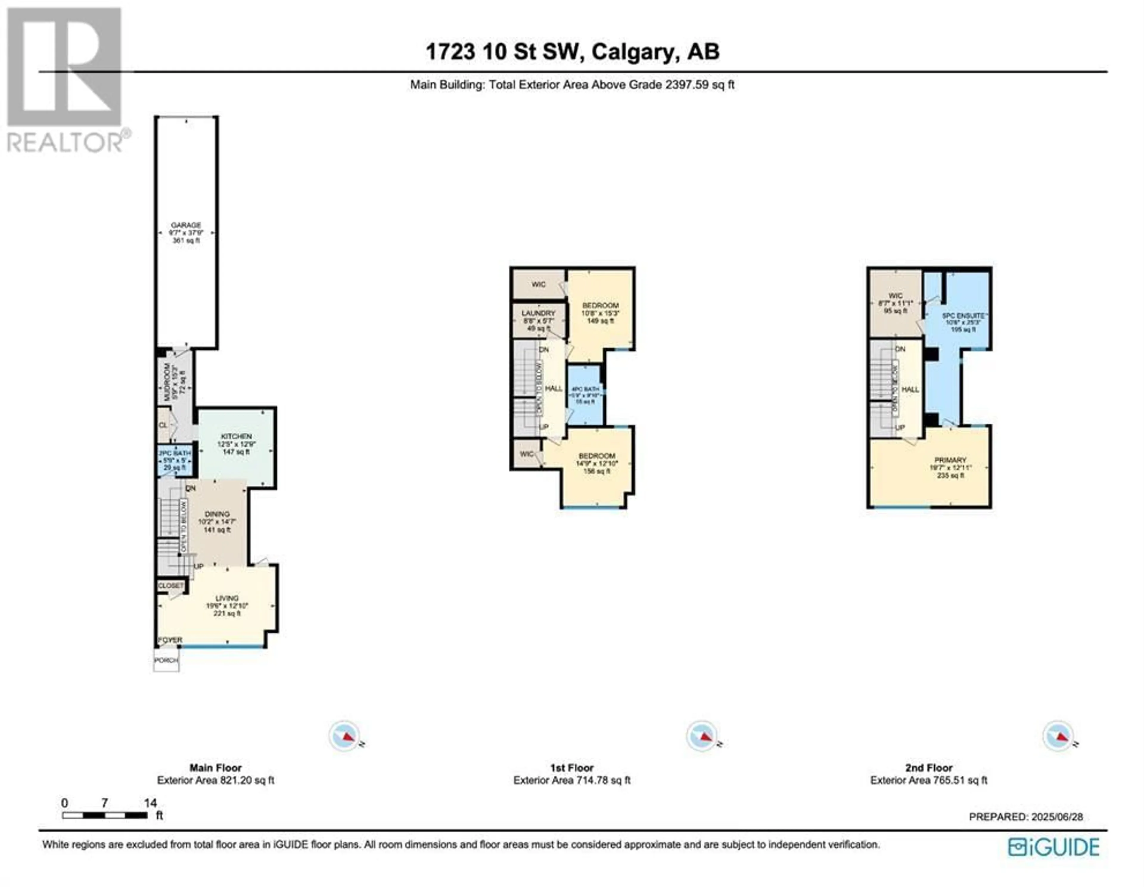 Floor plan for 1723 10 STREET SOUTHWEST, Calgary Alberta T2T3E9