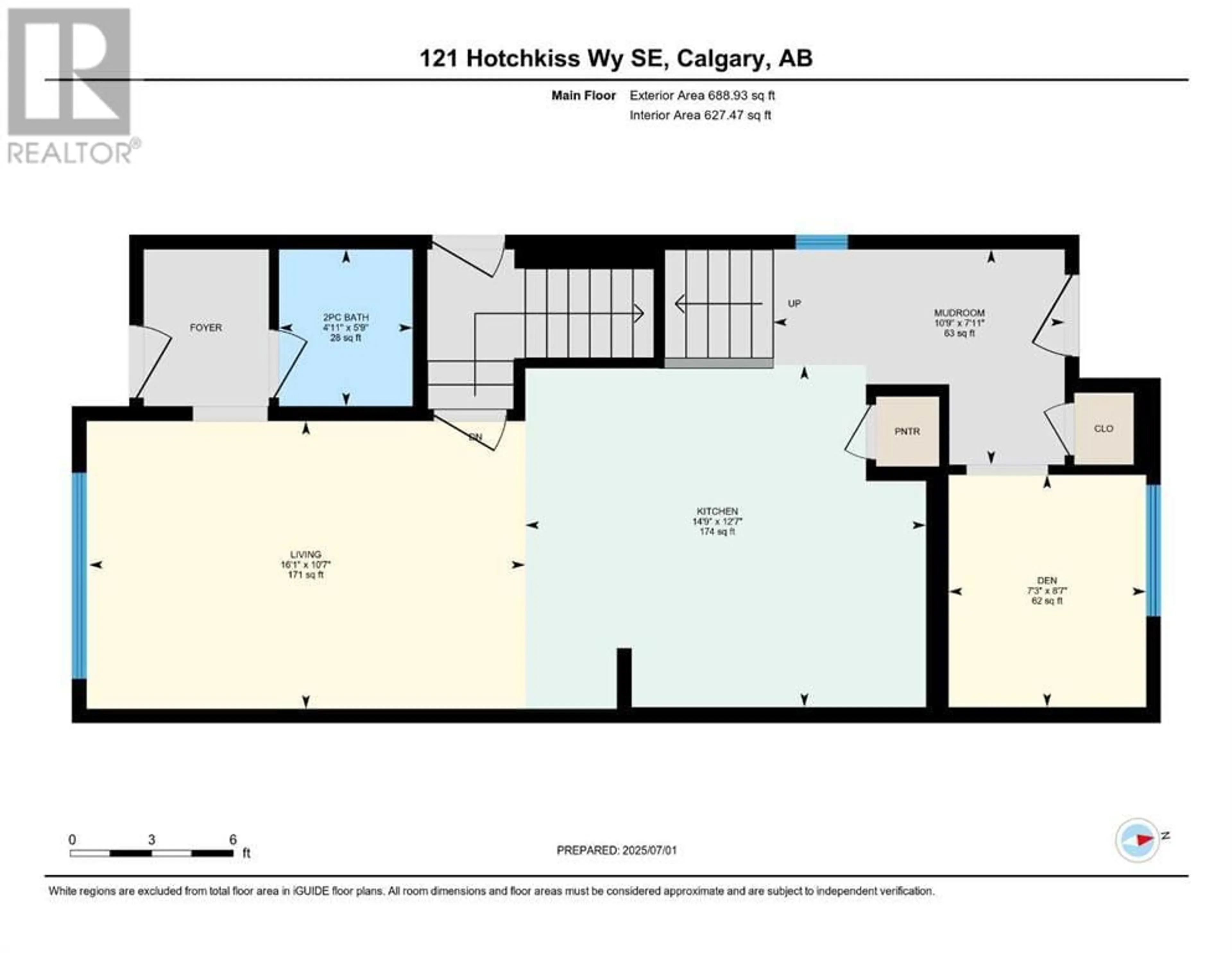 Floor plan for 121 HOTCHKISS WAY SOUTHEAST, Calgary Alberta T3S0G3
