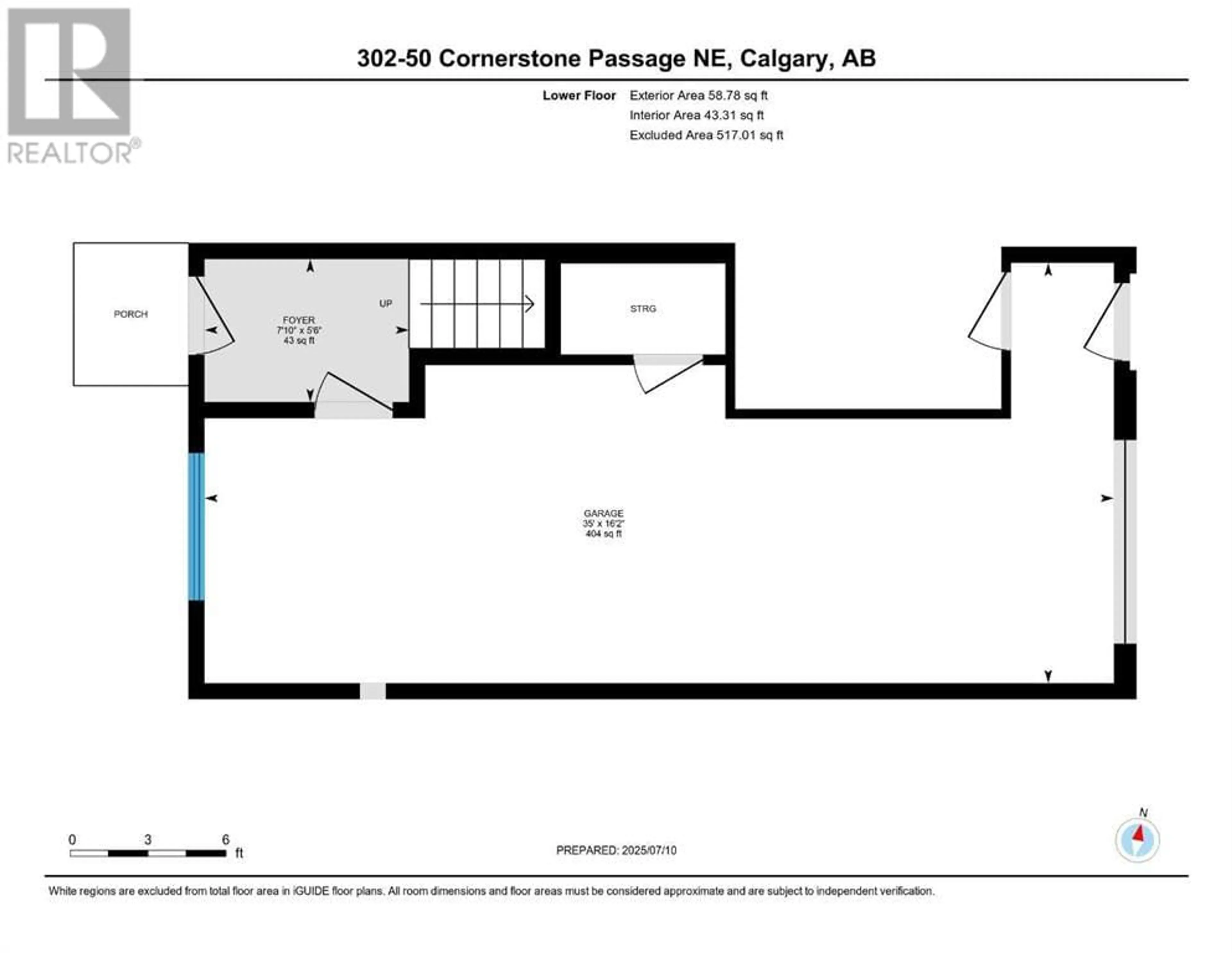 Floor plan for 50 CORNERSTONE PASS NORTHEAST, Calgary Alberta T3N2G1