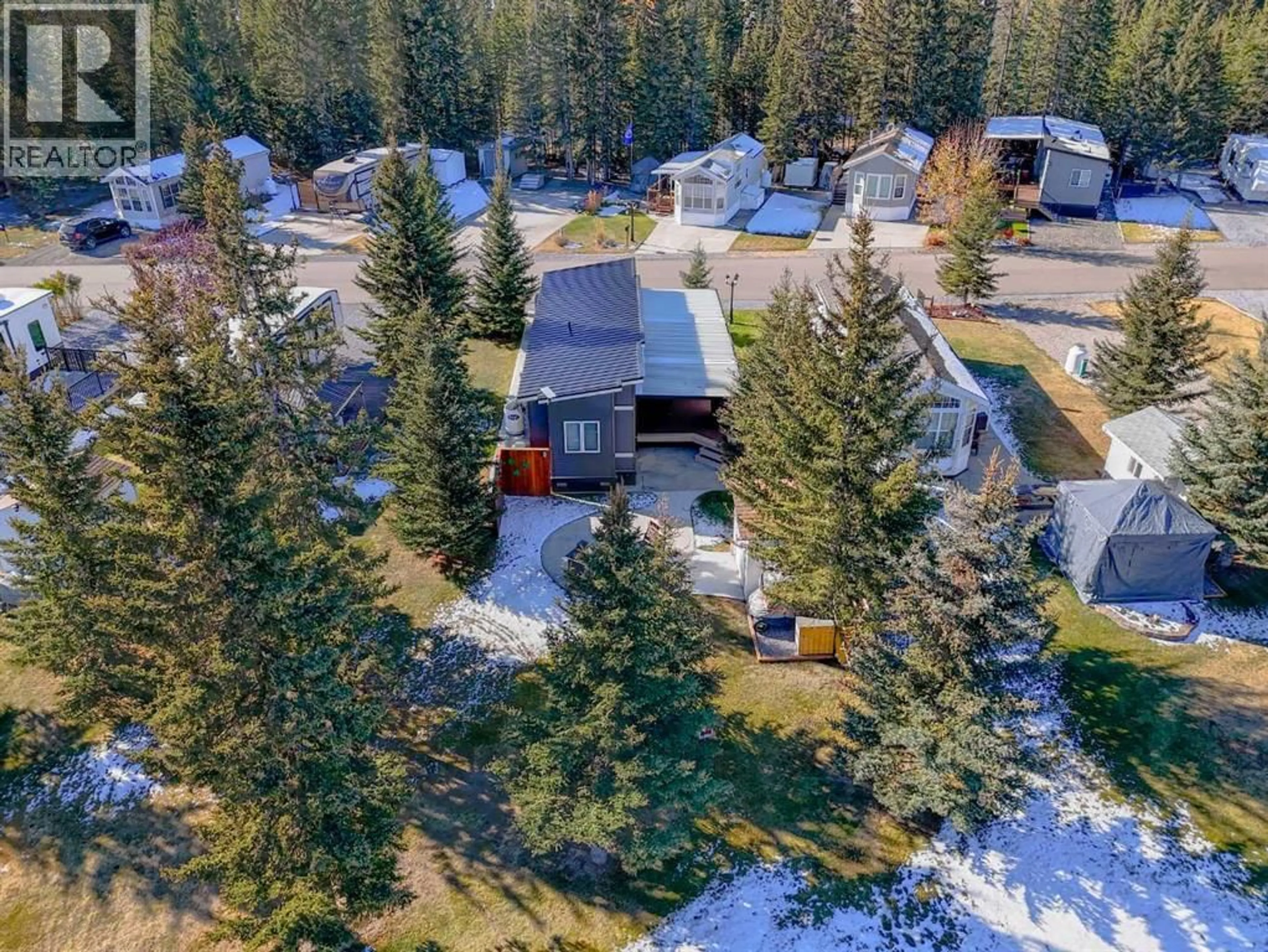 A pic from outside/outdoor area/front of a property/back of a property/a pic from drone, forest/trees view for 32379 RANGE ROAD 55, Rural Mountain View County Alberta T0M1X0