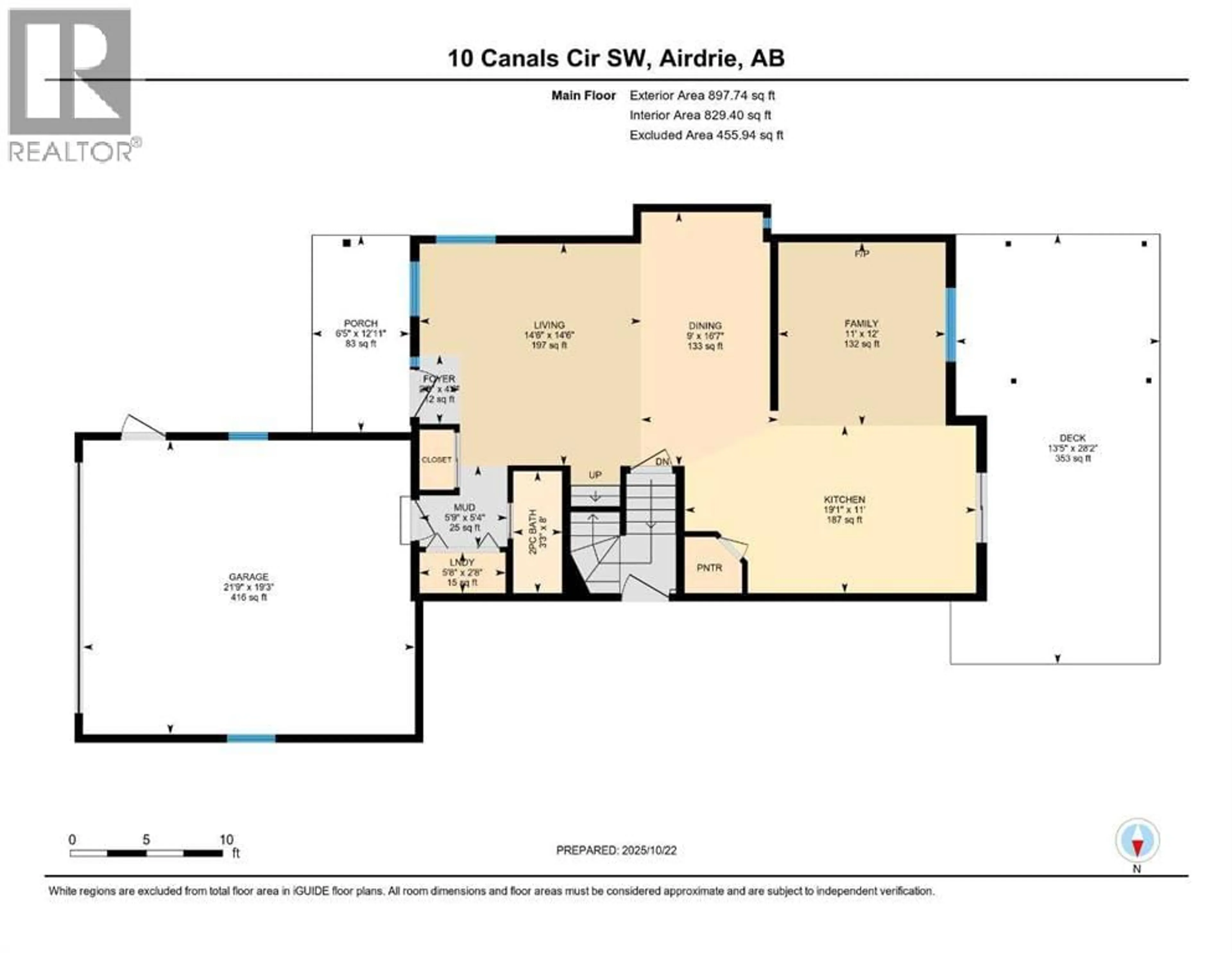 Floor plan for 10 CANALS CIRCLE SOUTHWEST, Airdrie Alberta T4B2N8