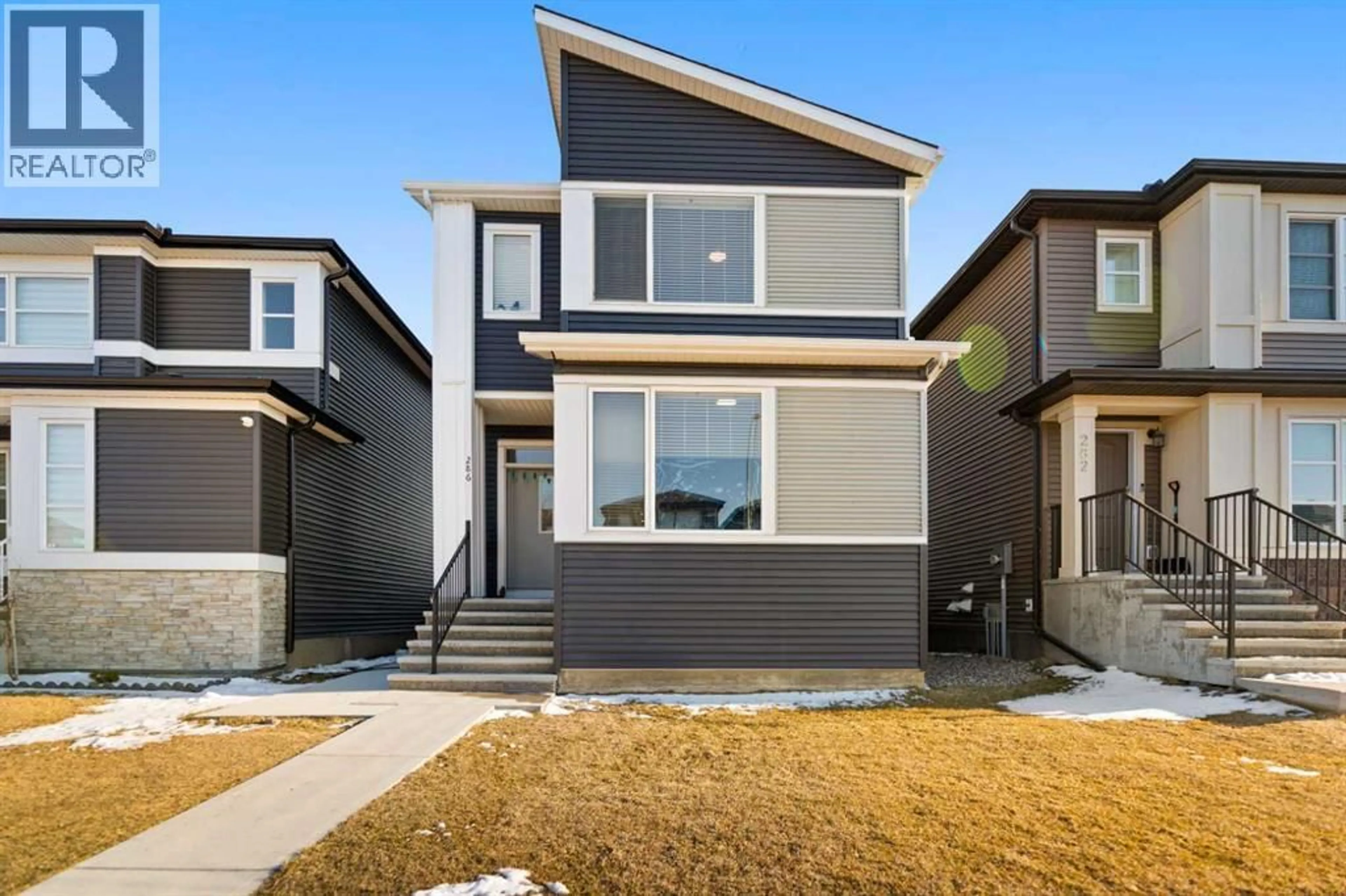 Home with vinyl exterior material, street for 286 CORNERSTONE CRESCENT NORTHEAST, Calgary Alberta T3N1R4