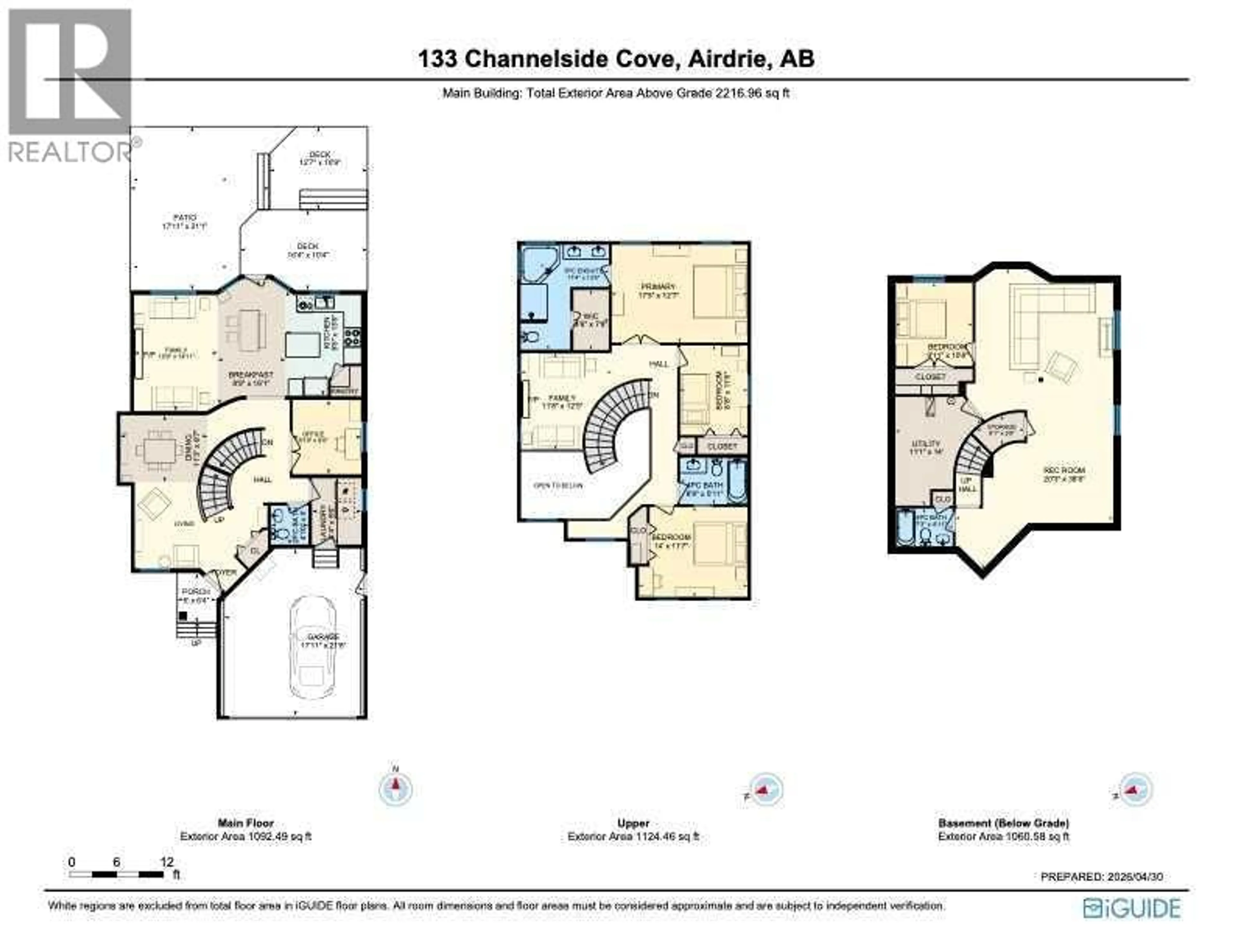 Floor plan for 133 CHANNELSIDE COVE SOUTHWEST, Airdrie Alberta T4B2J1