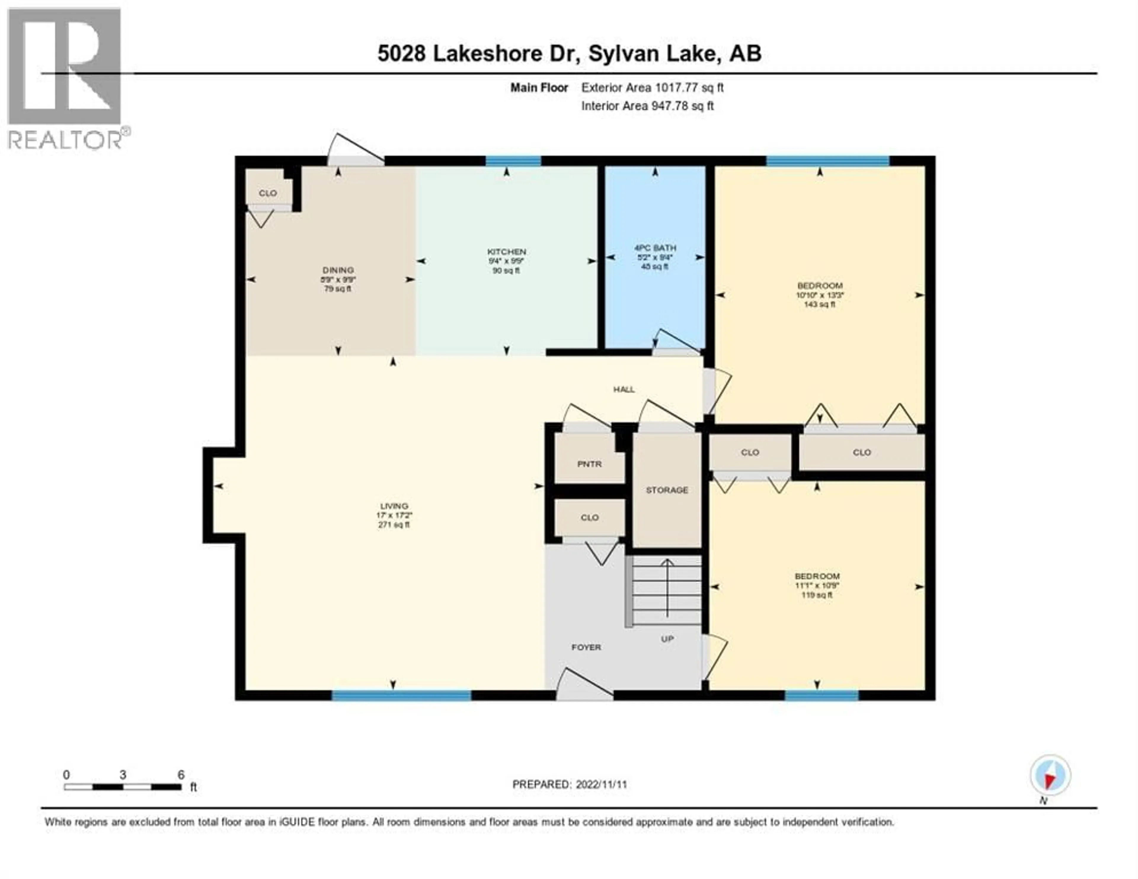 Floor plan for 5028 LAKESHORE DRIVE, Sylvan Lake Alberta T4S1A9