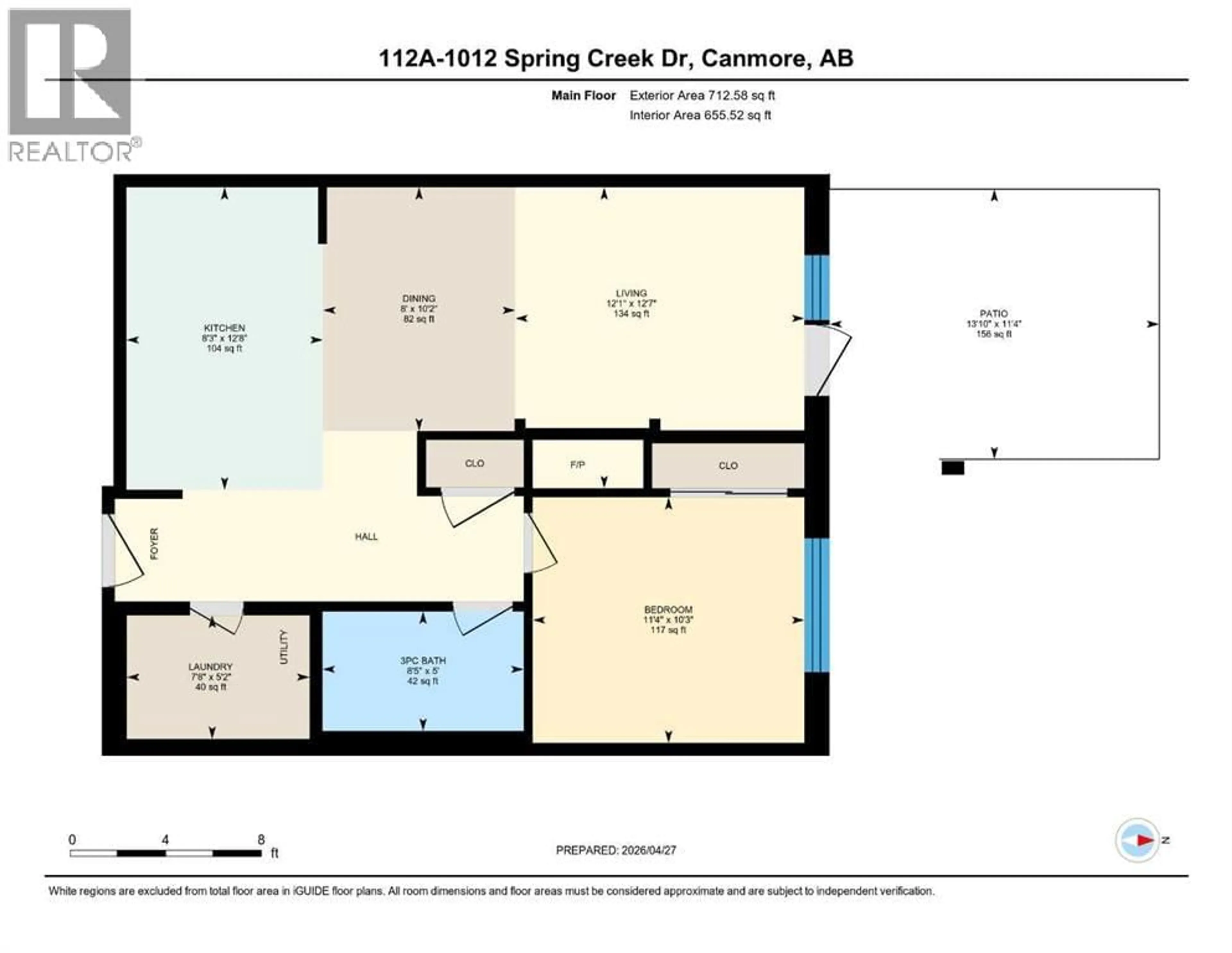 Floor plan for 1012 SPRING CREEK DRIVE, Canmore Alberta T1W0C8