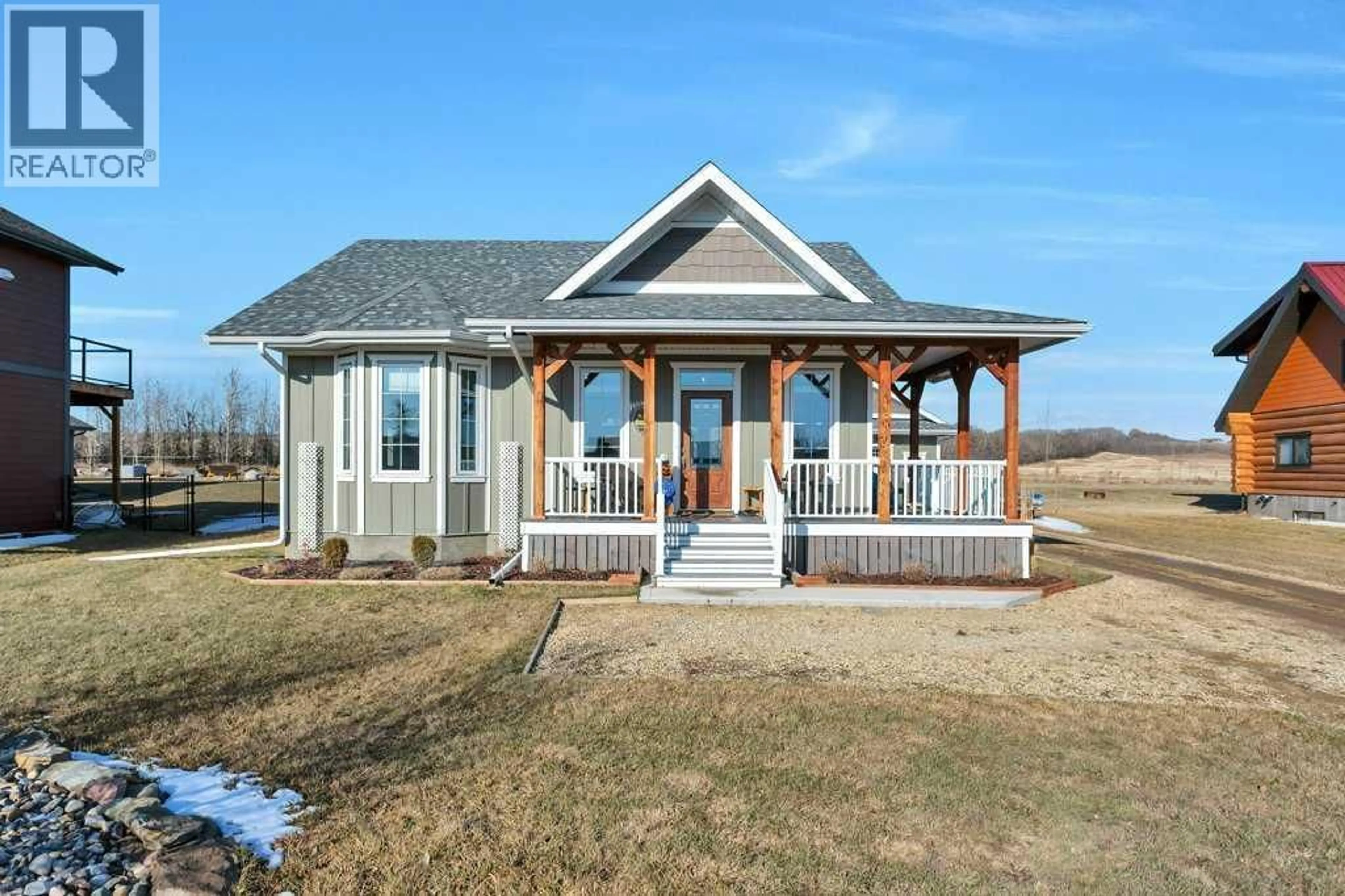 Home with vinyl exterior material, water/lake/river/ocean view for 617 BRIDGEVIEW ROAD, Rural Ponoka County Alberta T0C0J0