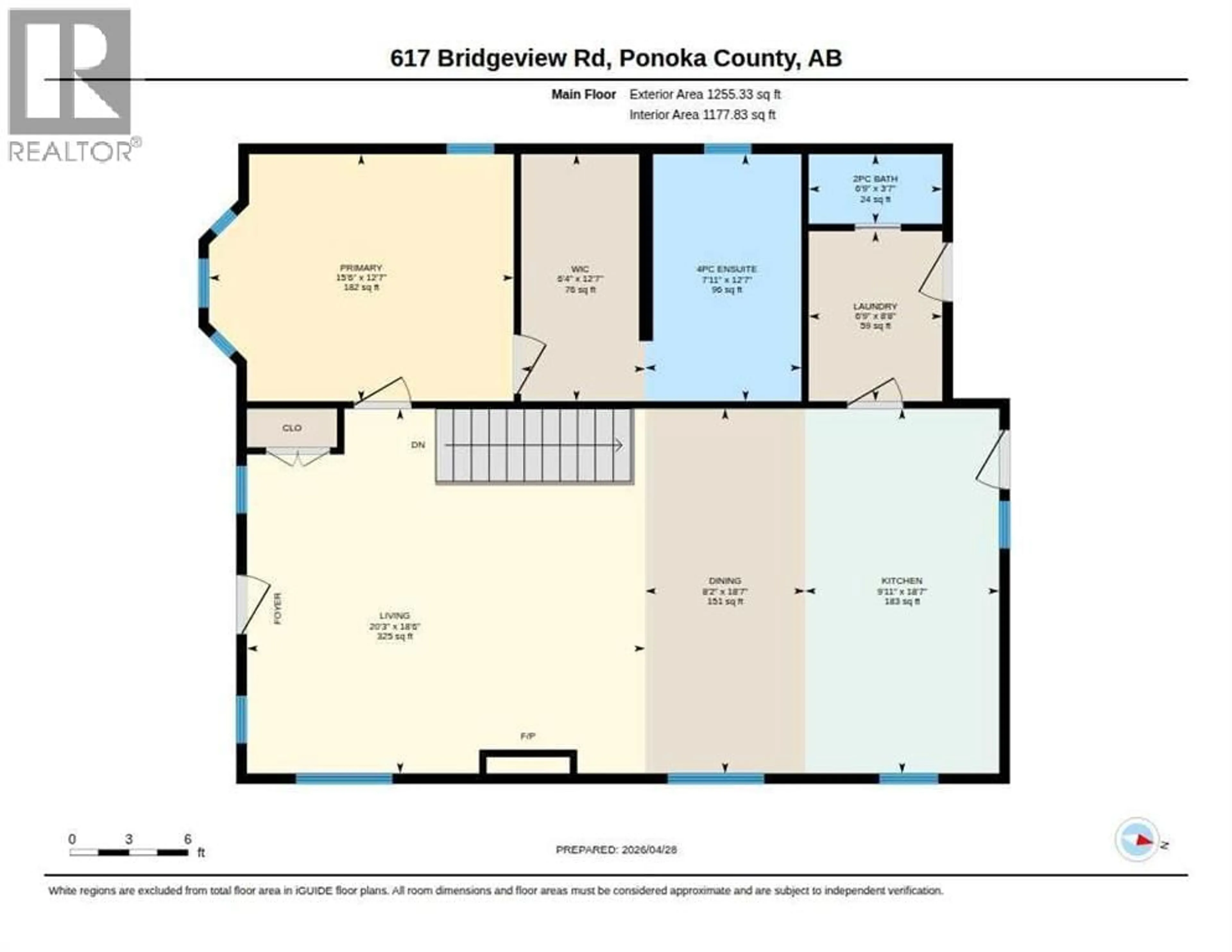 Floor plan for 617 BRIDGEVIEW ROAD, Rural Ponoka County Alberta T0C0J0