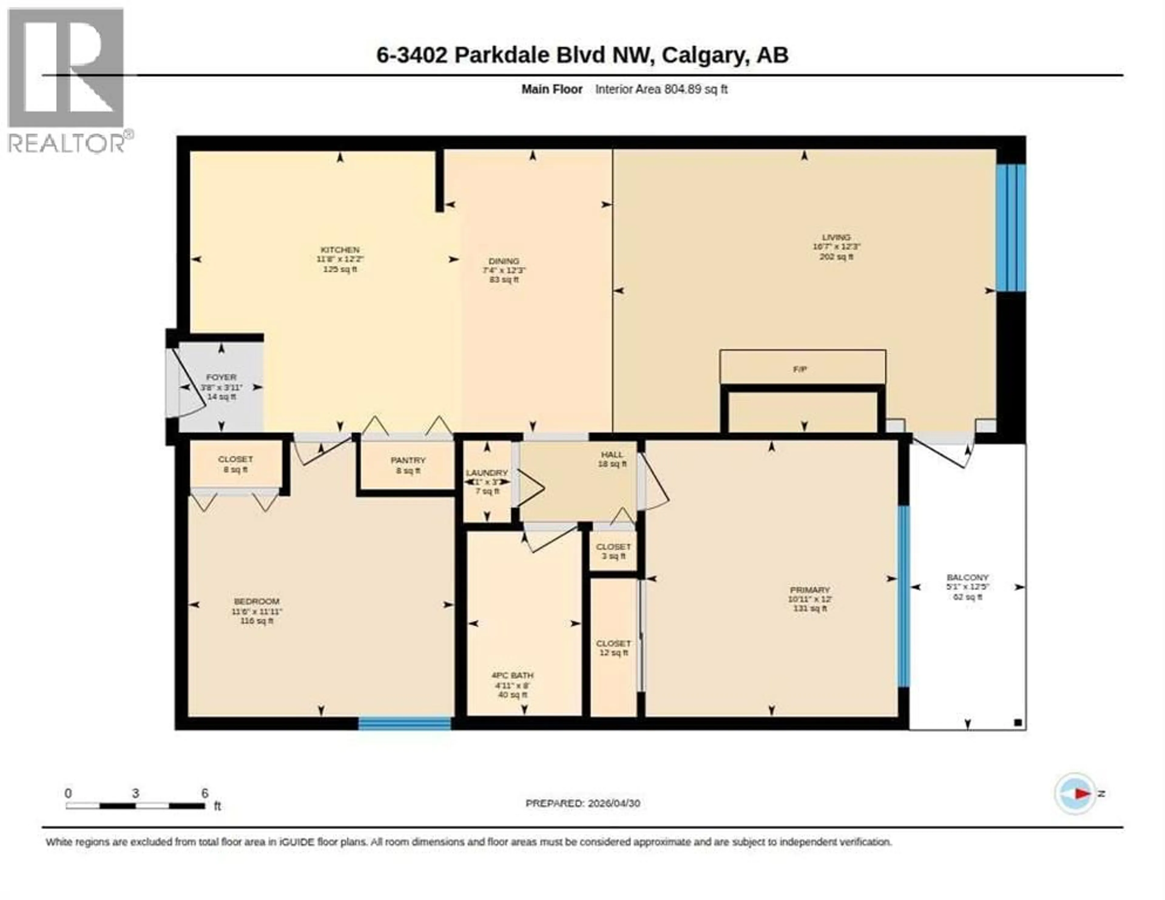 Floor plan for 3402 PARKDALE BOULEVARD NORTHWEST, Calgary Alberta T2N3T4