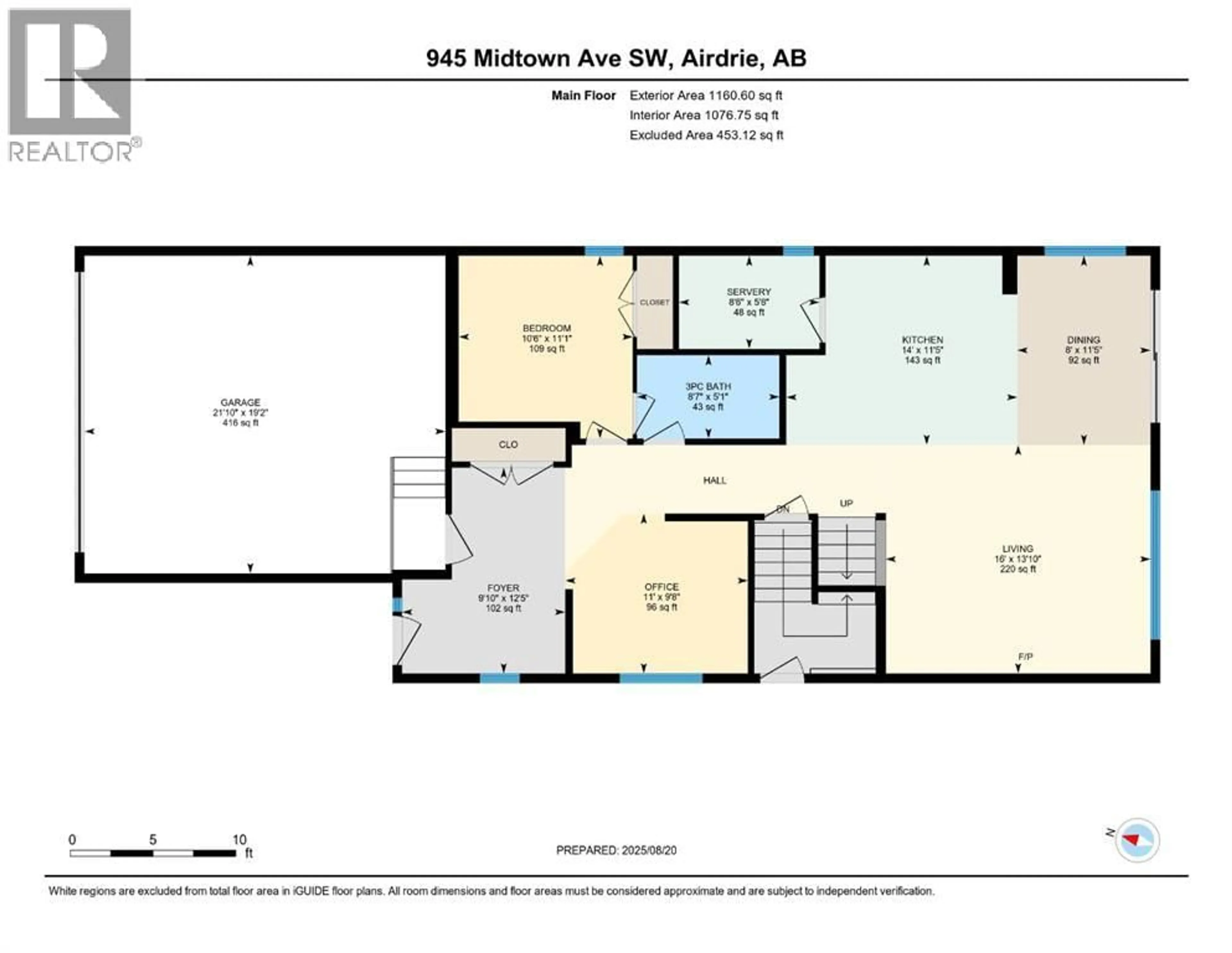 Floor plan for 945 MIDTOWN AVENUE SOUTHWEST, Airdrie Alberta T4B4V8
