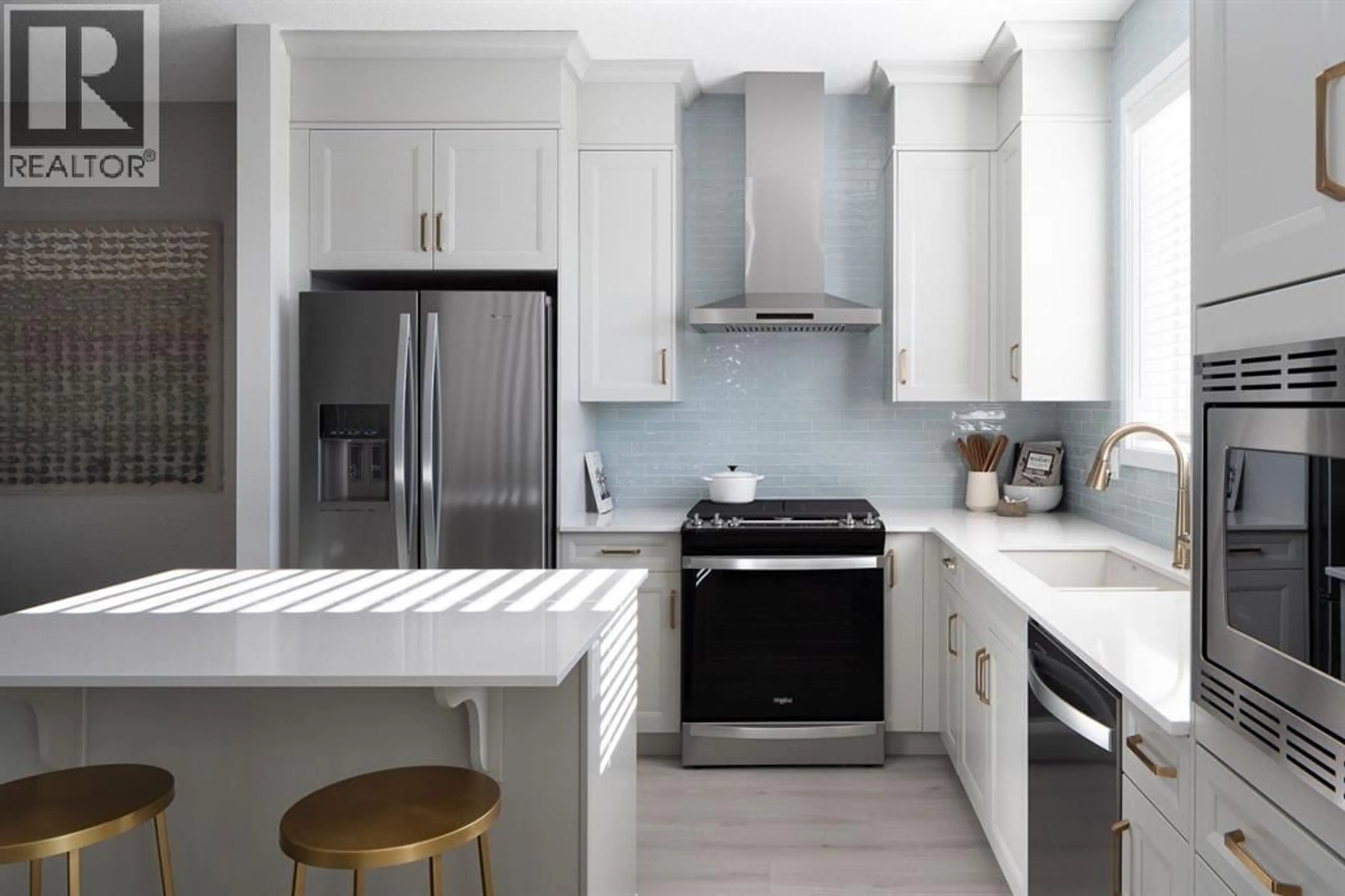 Contemporary kitchen, ceramic/tile floor for 12 BELMONT PLACE SOUTHWEST, Calgary Alberta T2X5T6