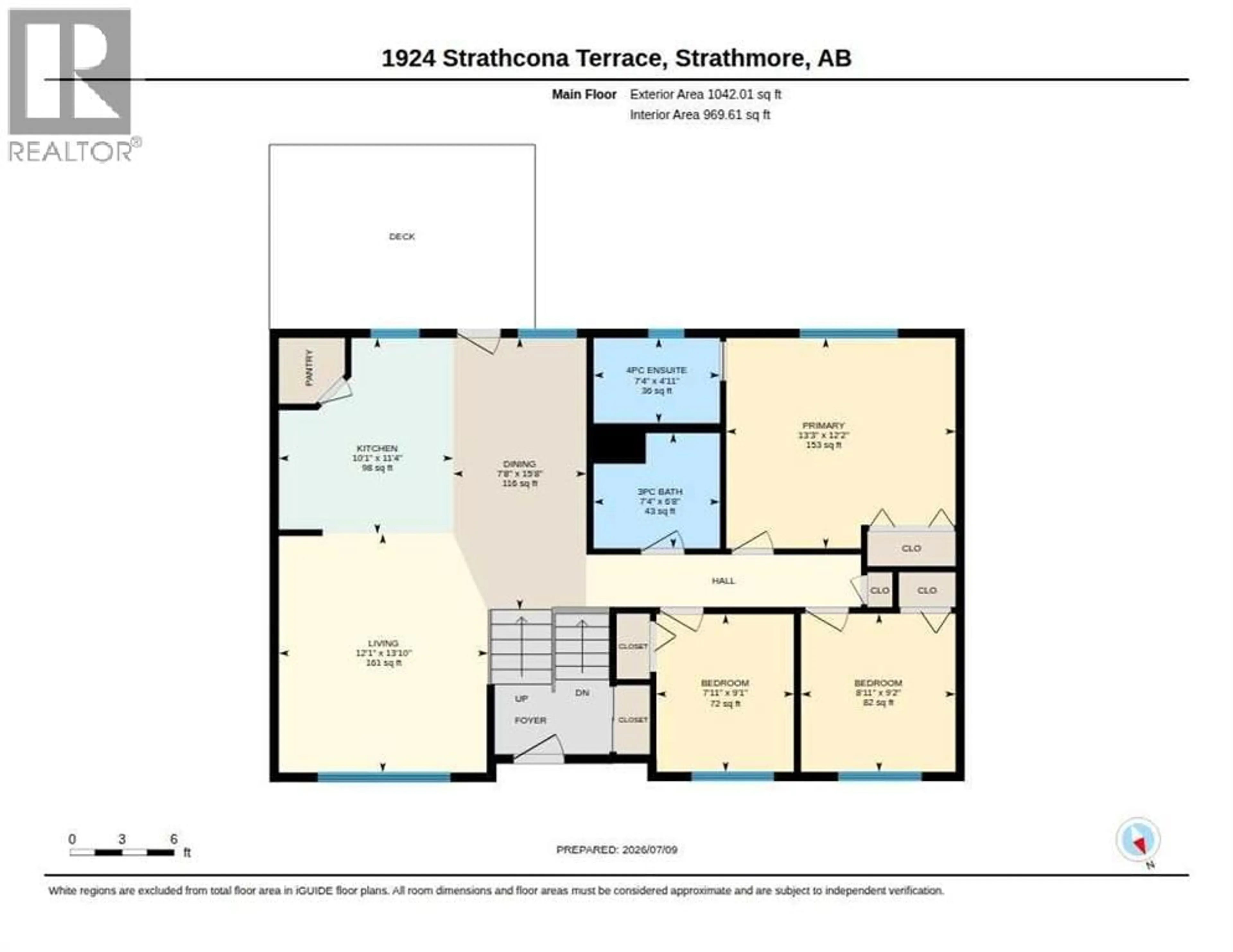 Floor plan for 1924 STRATHCONA TERRACE, Strathmore Alberta T1P1S1