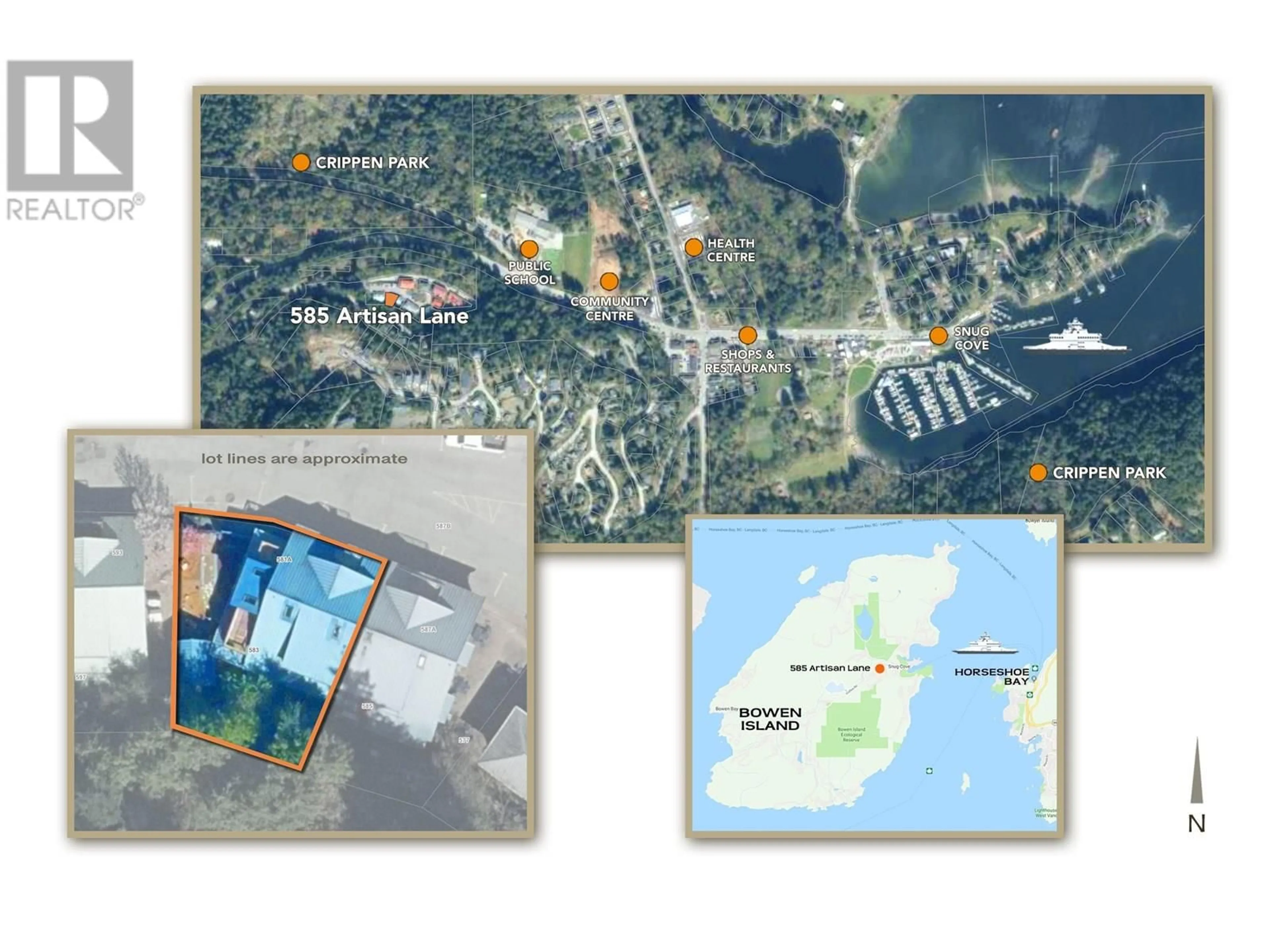 Picture of a map for 585 ARTISAN LANE, Bowen Island British Columbia V0N1G2