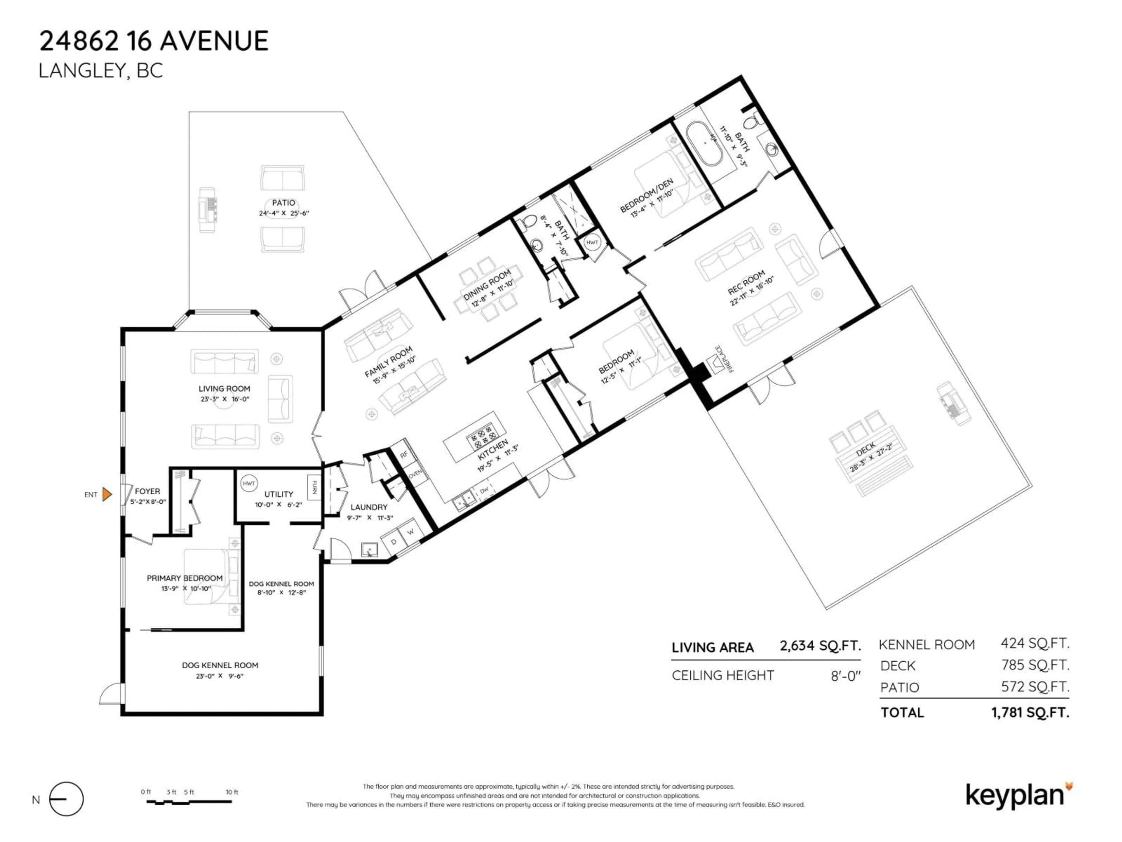 Floor plan for 24862 16, Langley British Columbia V4W2R6