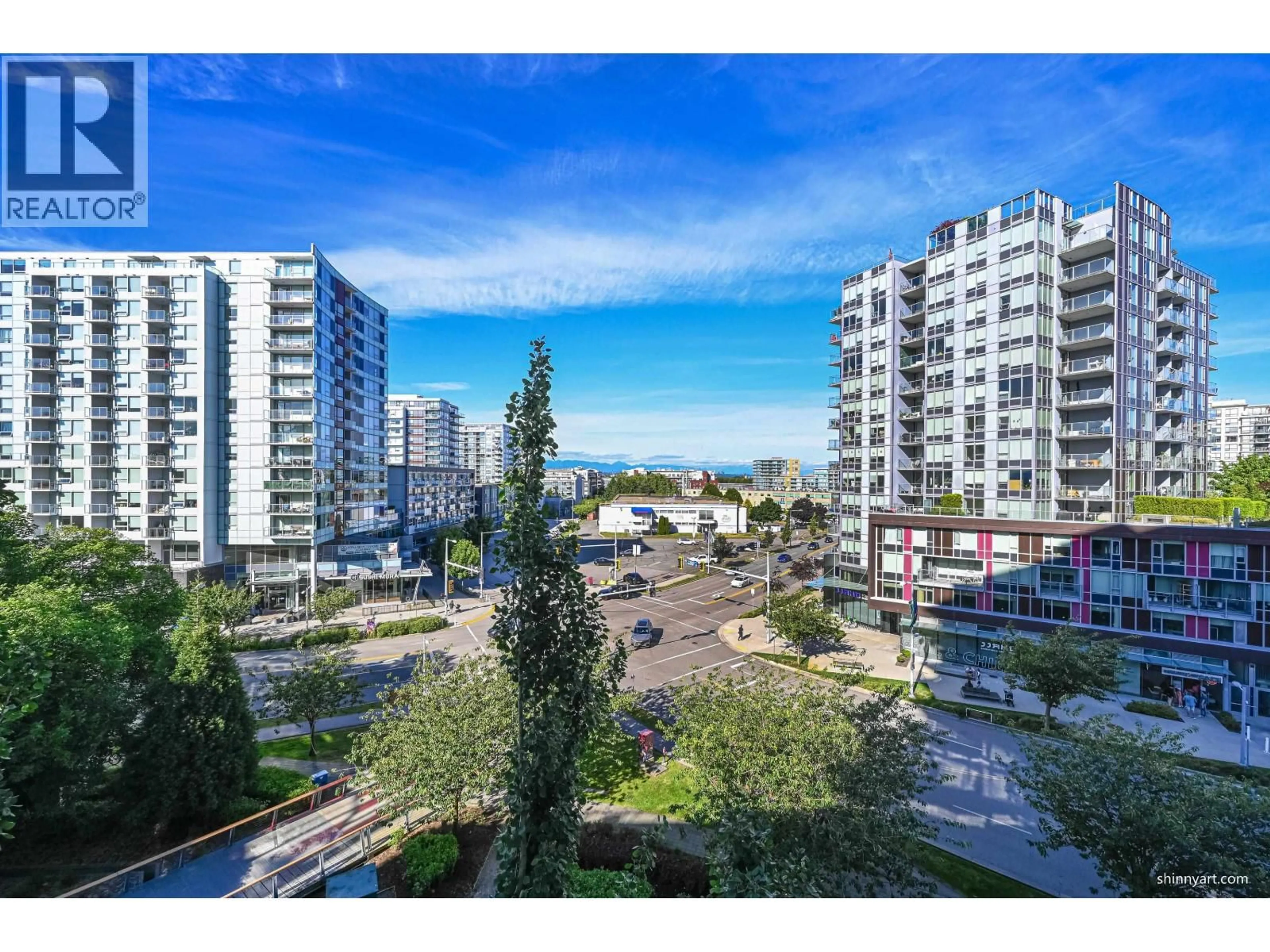 A pic from outside/outdoor area/front of a property/back of a property/a pic from drone, city buildings view from balcony for 6016 - 5511 HOLLYBRIDGE WAY, Richmond British Columbia V7C0A3