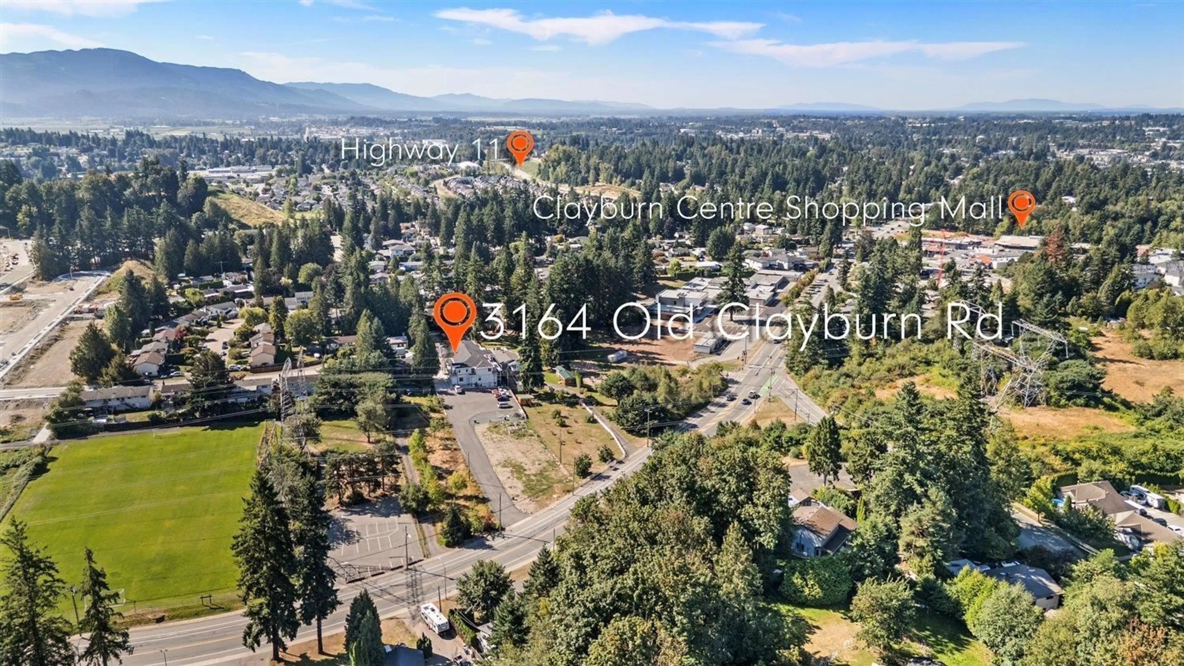 A pic from outside/outdoor area/front of a property/back of a property/a pic from drone, unknown for 3164 OLD CLAYBURN ROAD, Abbotsford British Columbia V2S4H3