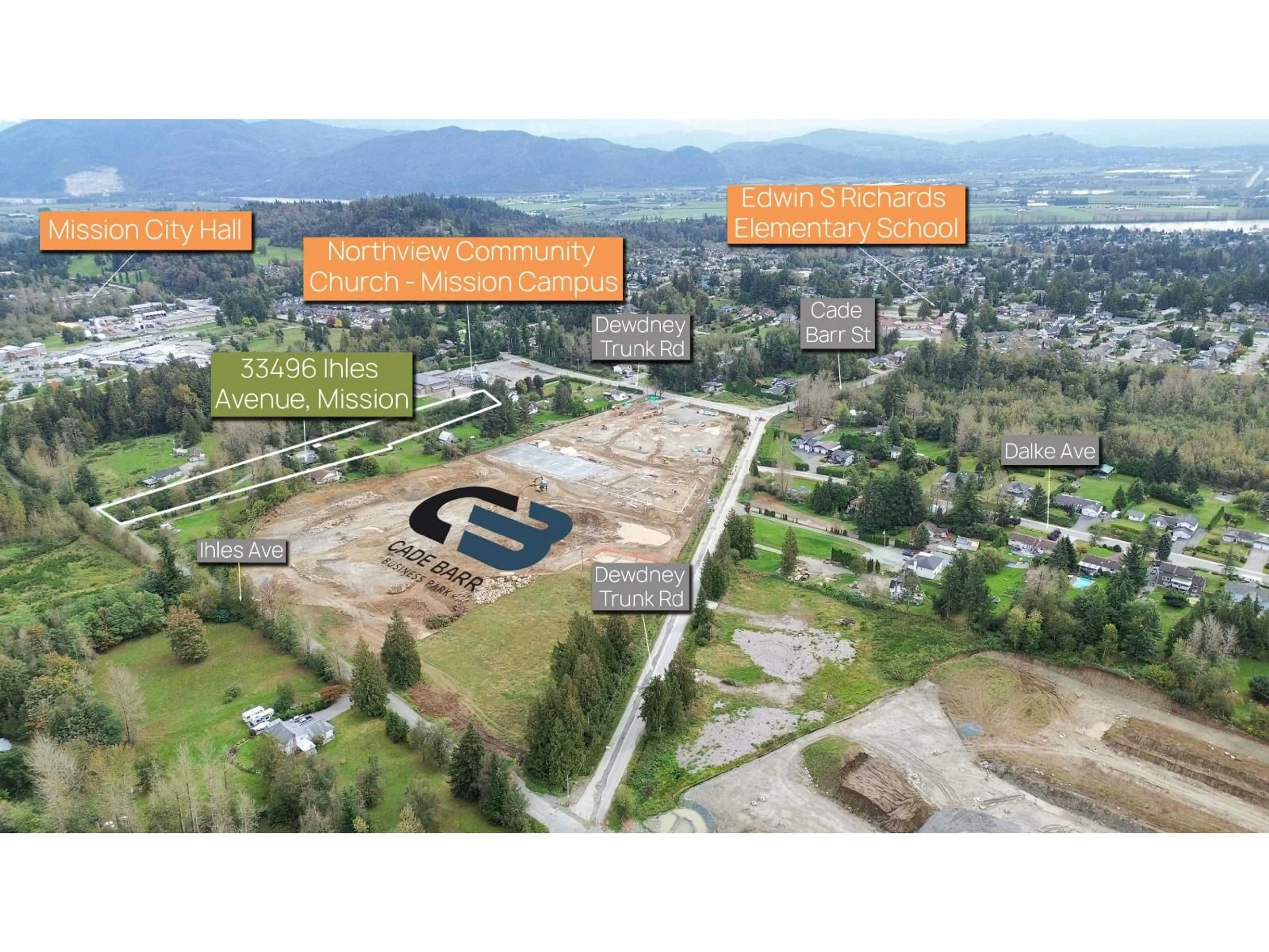A pic from outside/outdoor area/front of a property/back of a property/a pic from drone, mountain view for 33496 IHLES, Mission British Columbia V2V6Y1