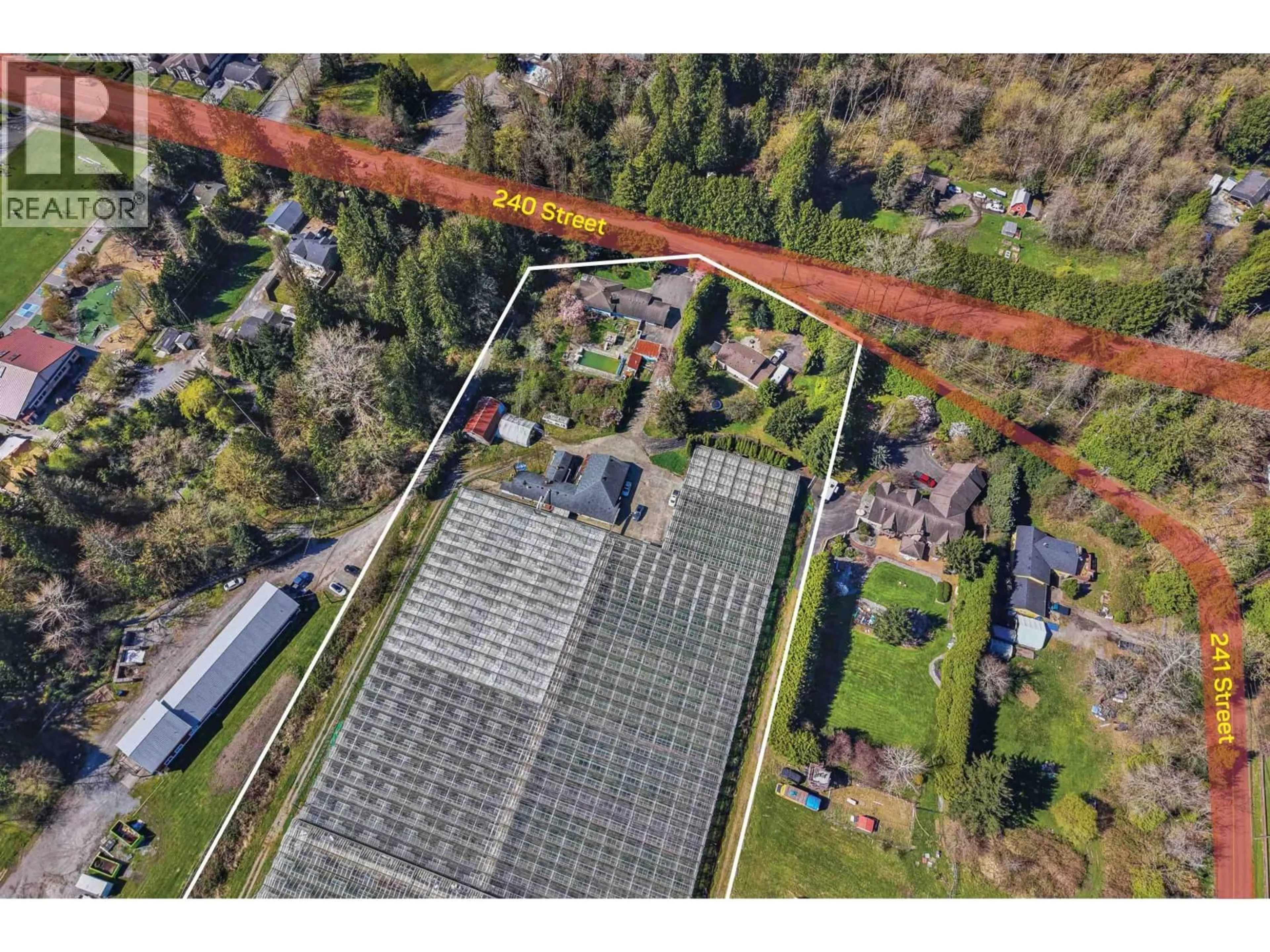 A pic from outside/outdoor area/front of a property/back of a property/a pic from drone, street for 12336 240 STREET, Maple Ridge British Columbia V4R1N1