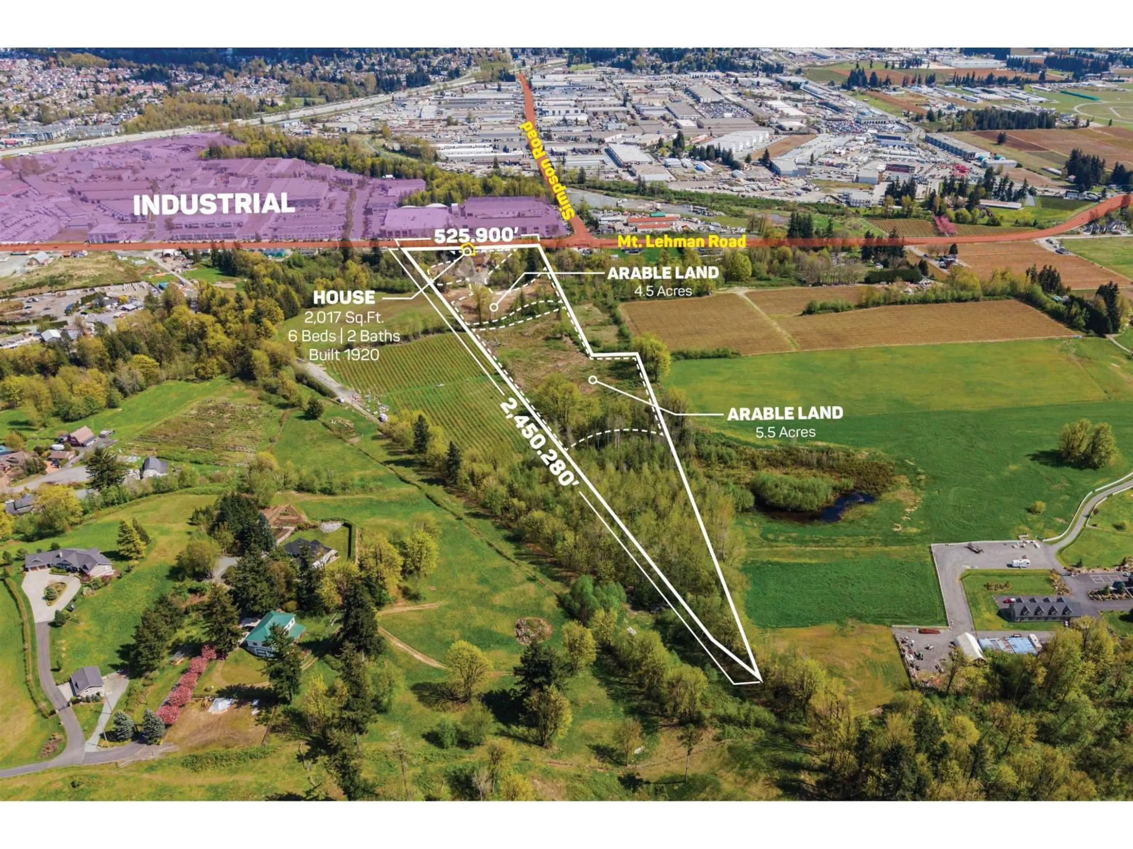 A pic from outside/outdoor area/front of a property/back of a property/a pic from drone, unknown for 2475 MT LEHMAN ROAD, Abbotsford British Columbia V4X2N2
