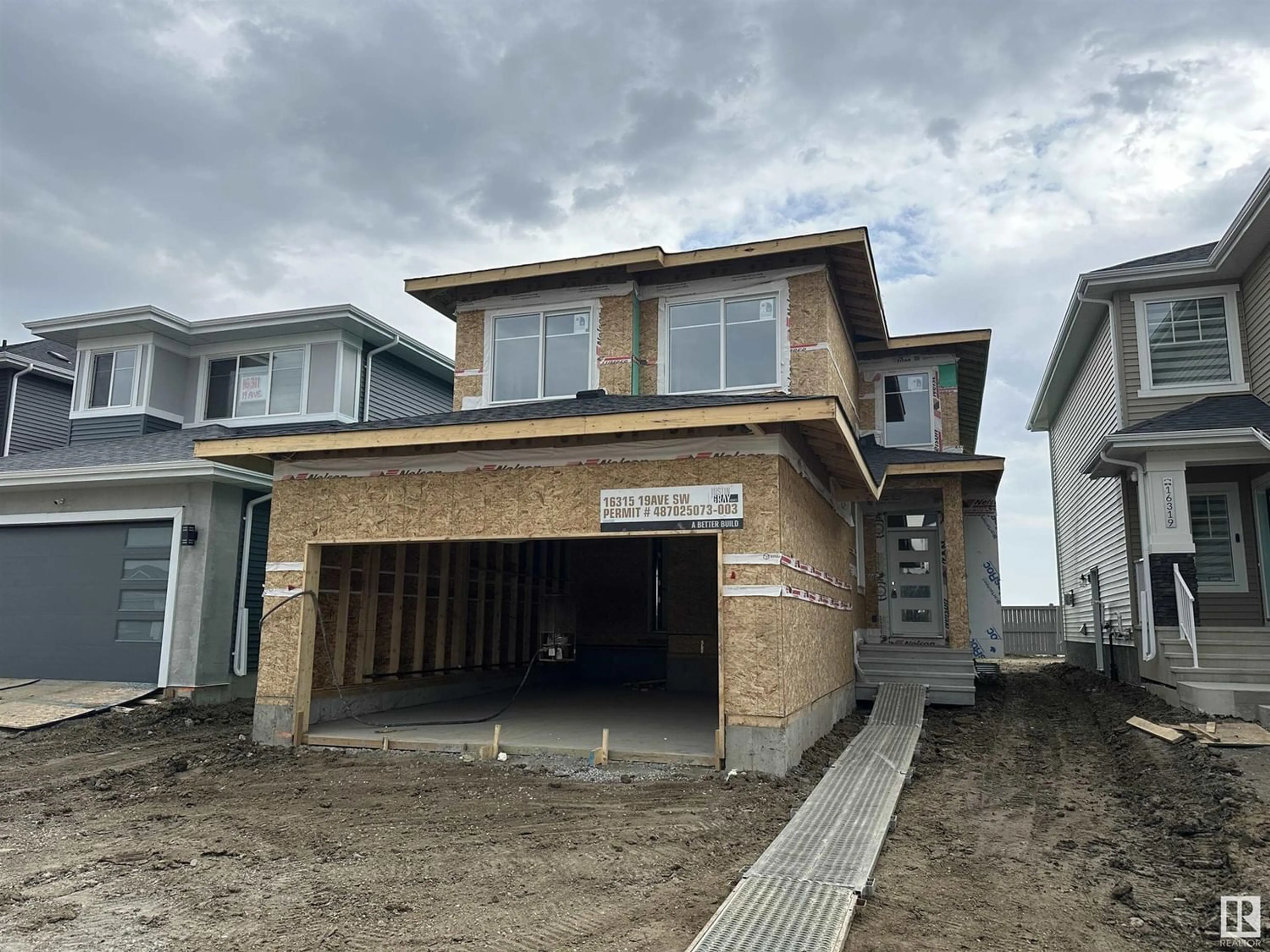Home with brick exterior material for 16315 19 AV SW, Edmonton Alberta T6J1A6