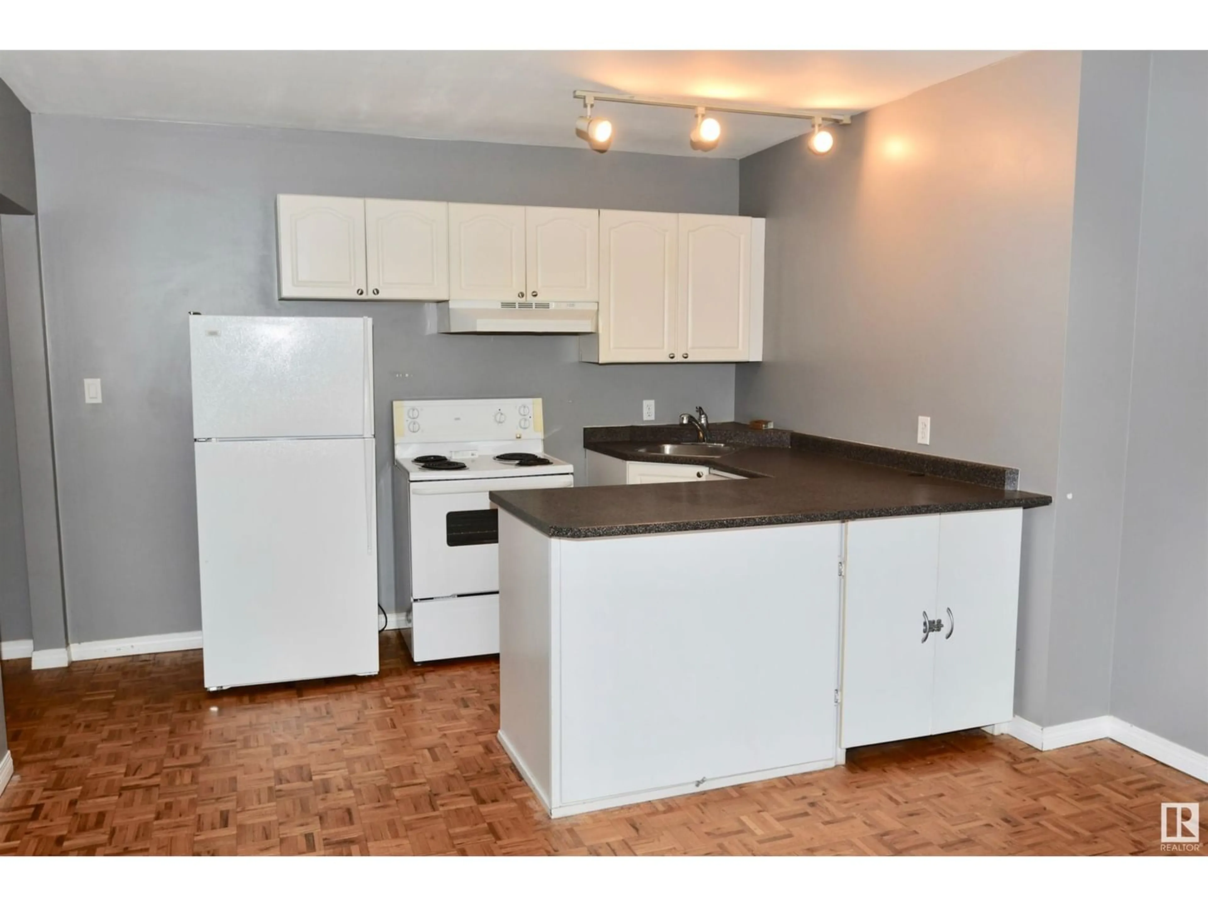 Standard kitchen, unknown floor, cottage for #606 11025 Jasper AV NW, Edmonton Alberta T5K0K7