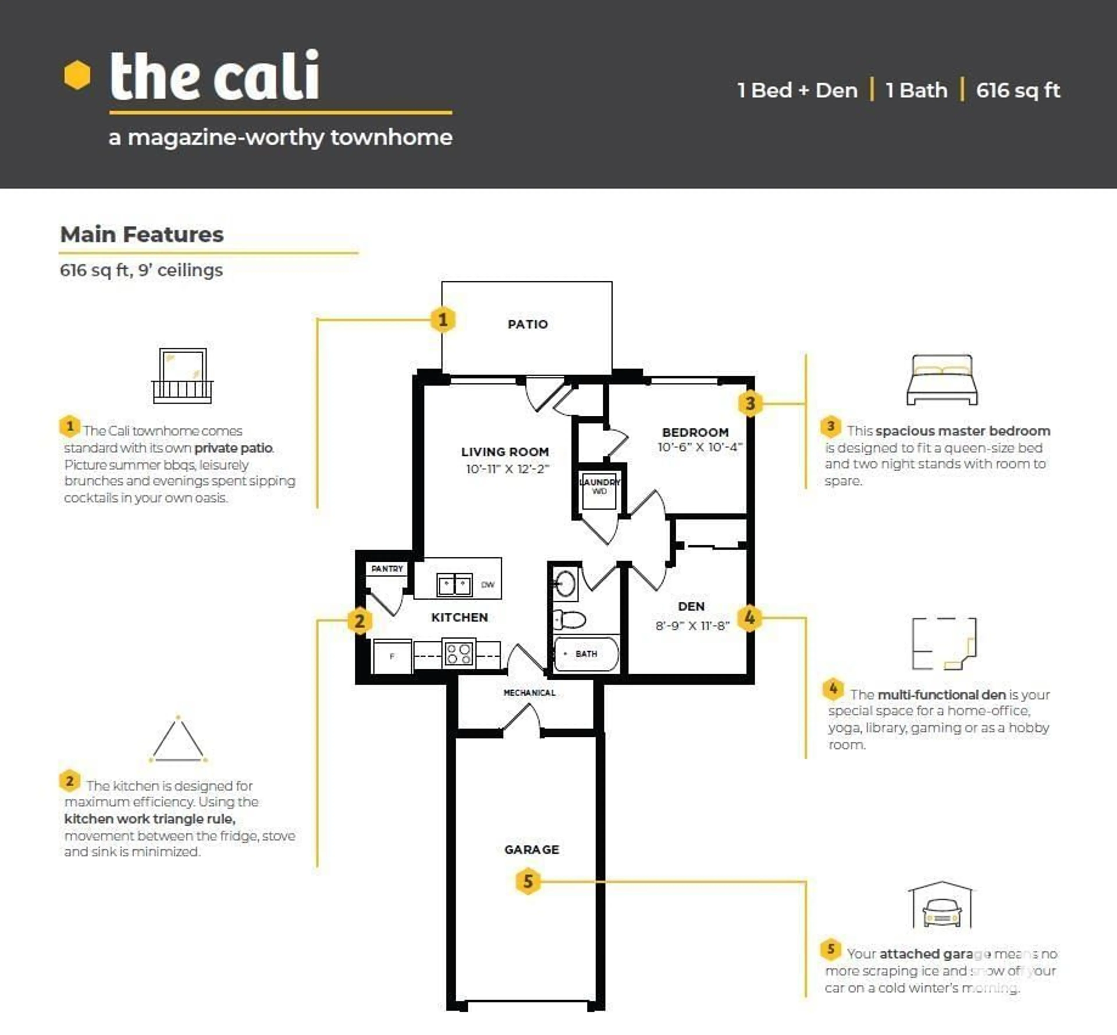 Floor plan for #64 16231 19 AV SW, Edmonton Alberta T6W5C6